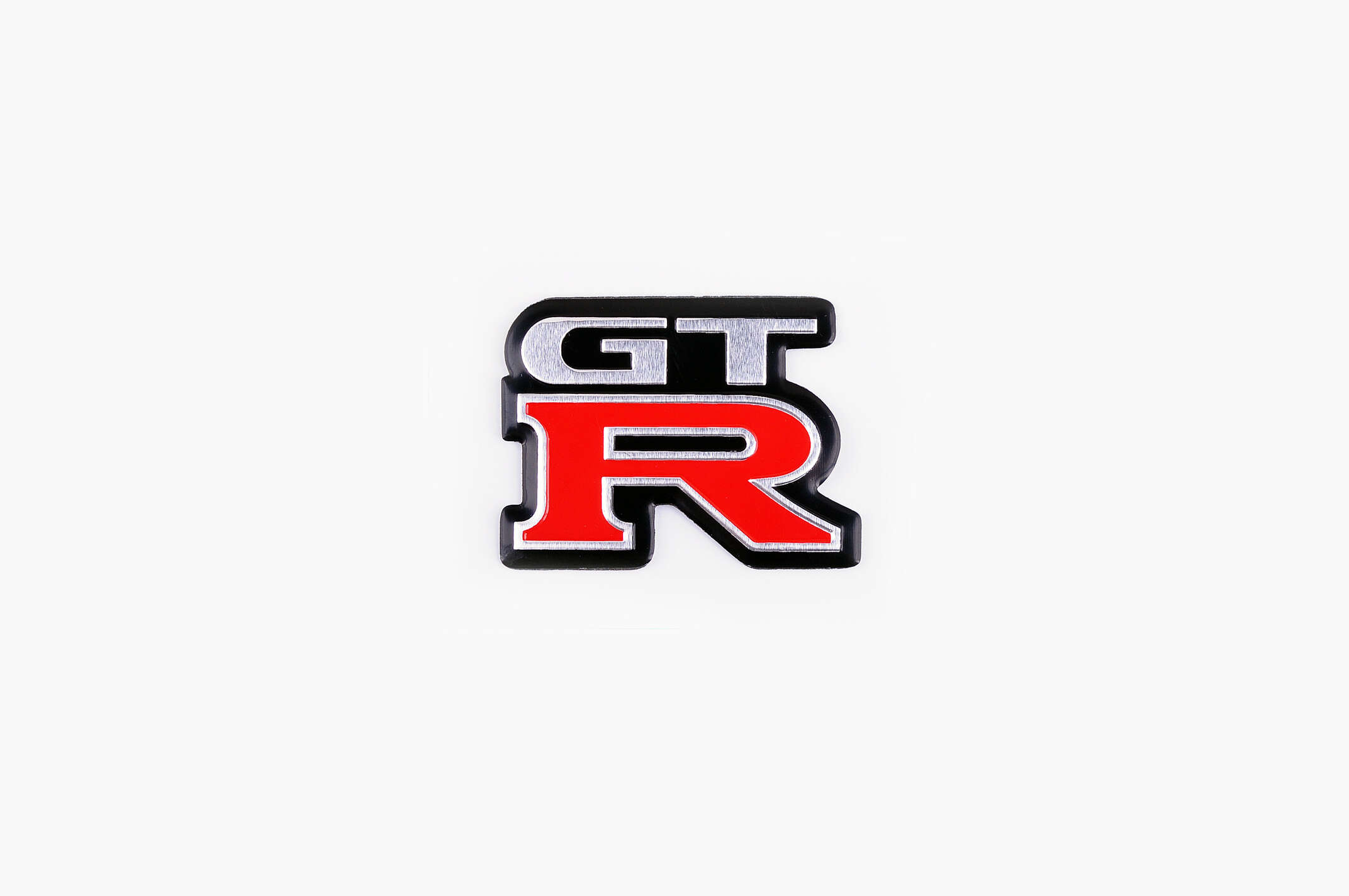 Наклейка логотип GT-R (6x4см, алюминий) (#1672)