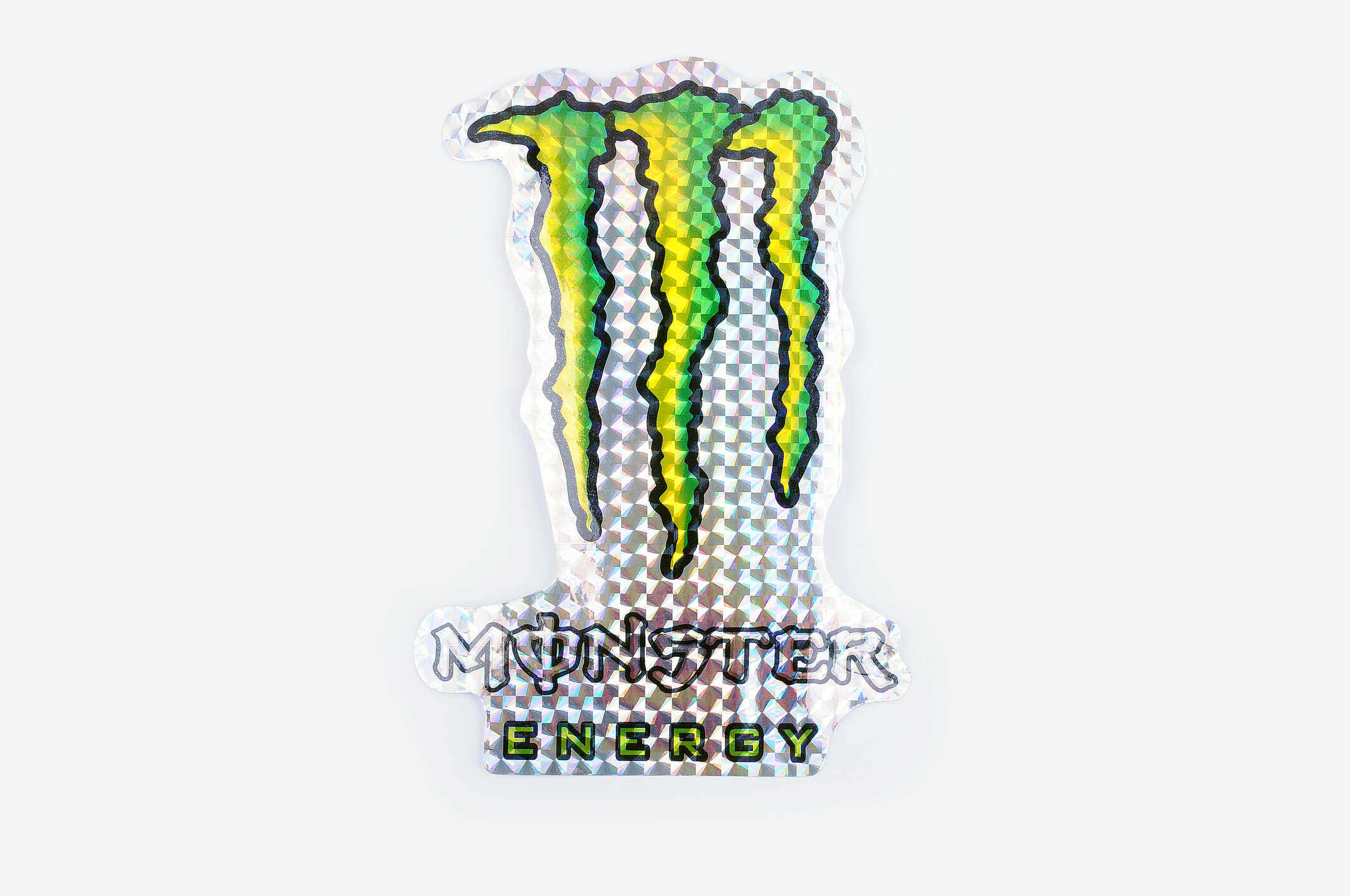 Наклейка логотип MONSTER ENERGY (12x17см, голограмма) (#7312A)