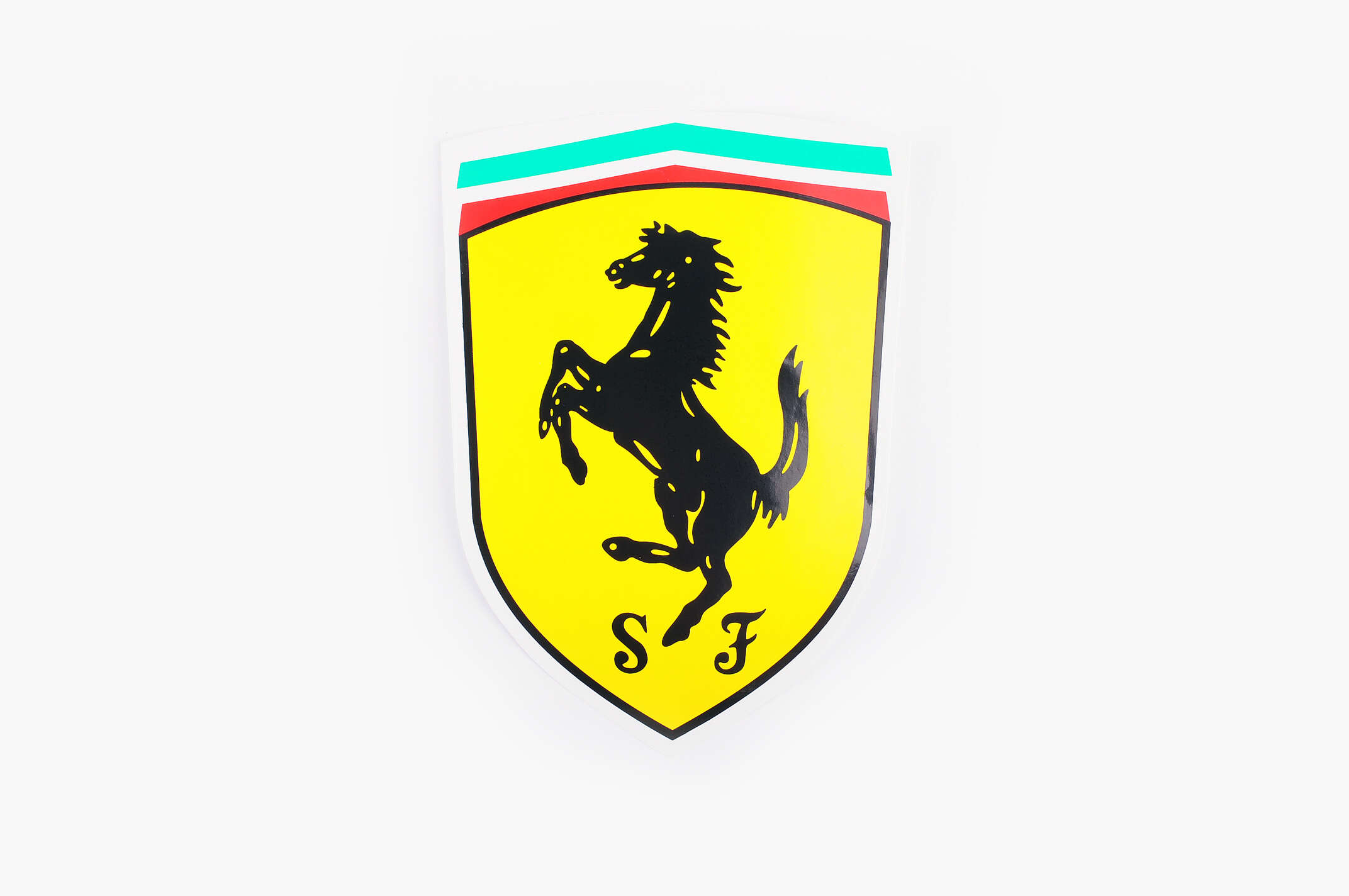 Наклейка логотип FERRARI (16x20см) (#0810)