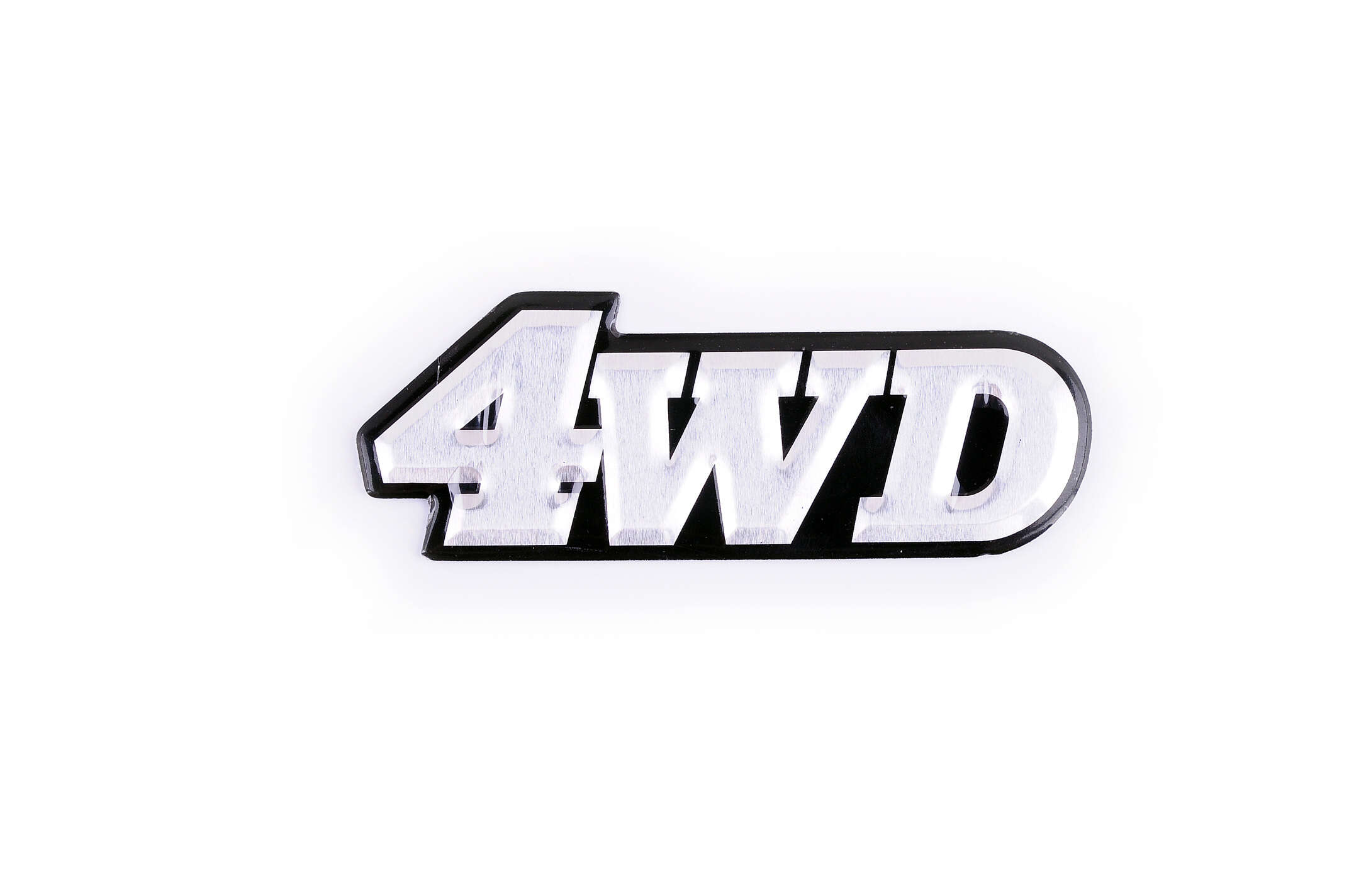 Наклейка шильдик 4WD (12x5см, алюминий) (#1666)