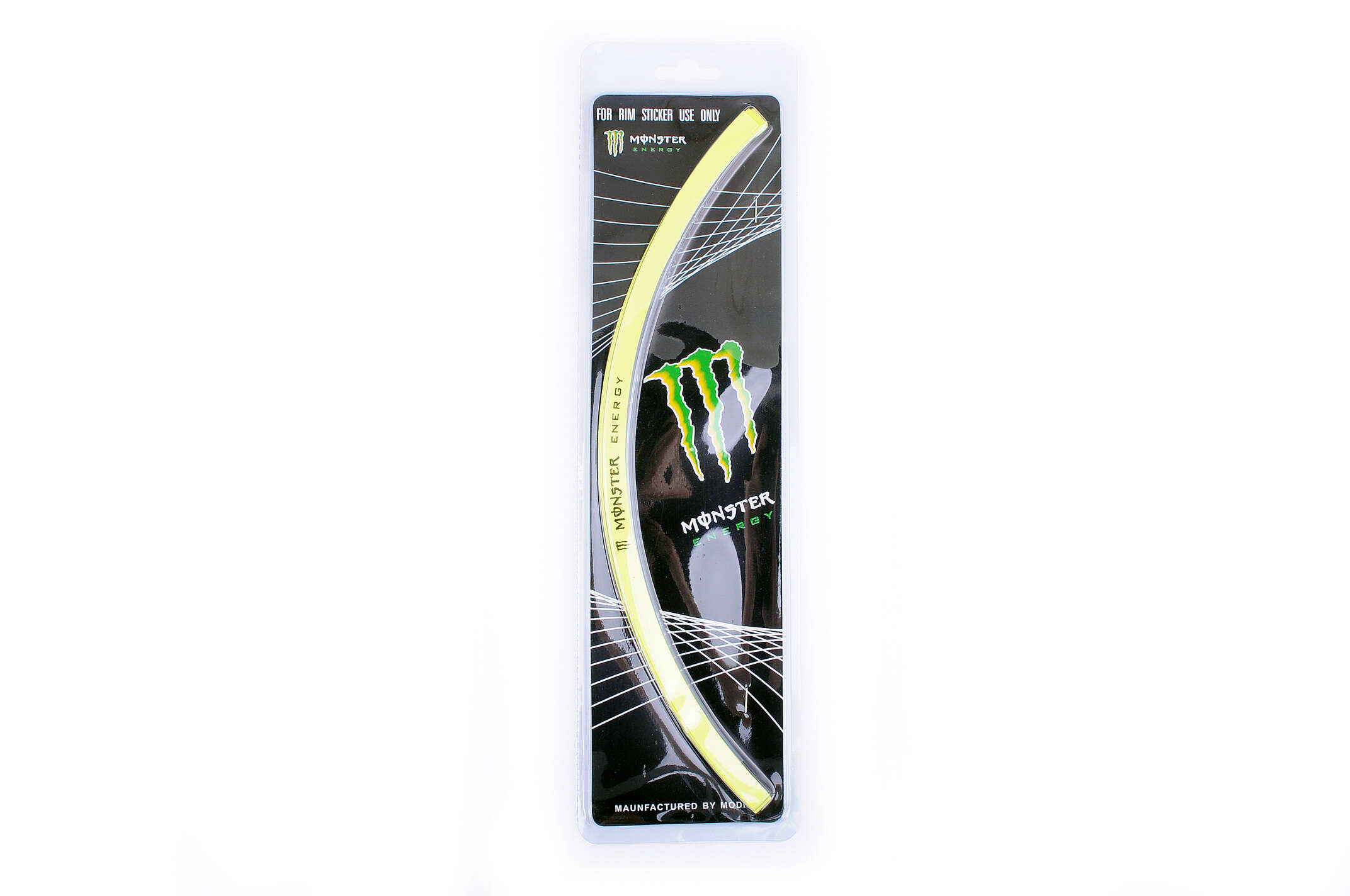 Наклейка на колесо 17 MONSTER ENERGY (лимонная, светоотражающая) (#6061)