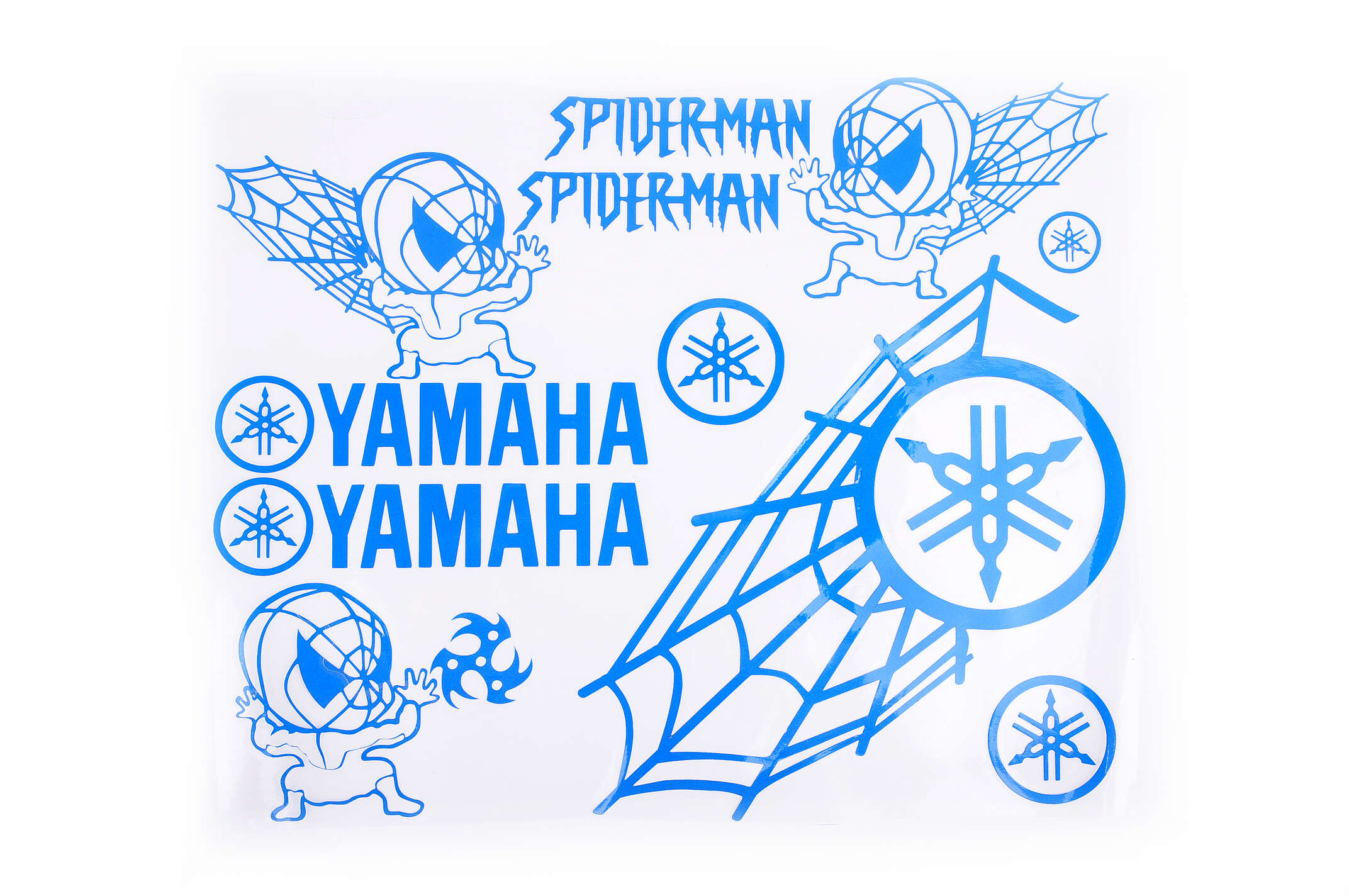 Наклейки (набор) декор YAMAHA SPIDER (35х28см, синие)