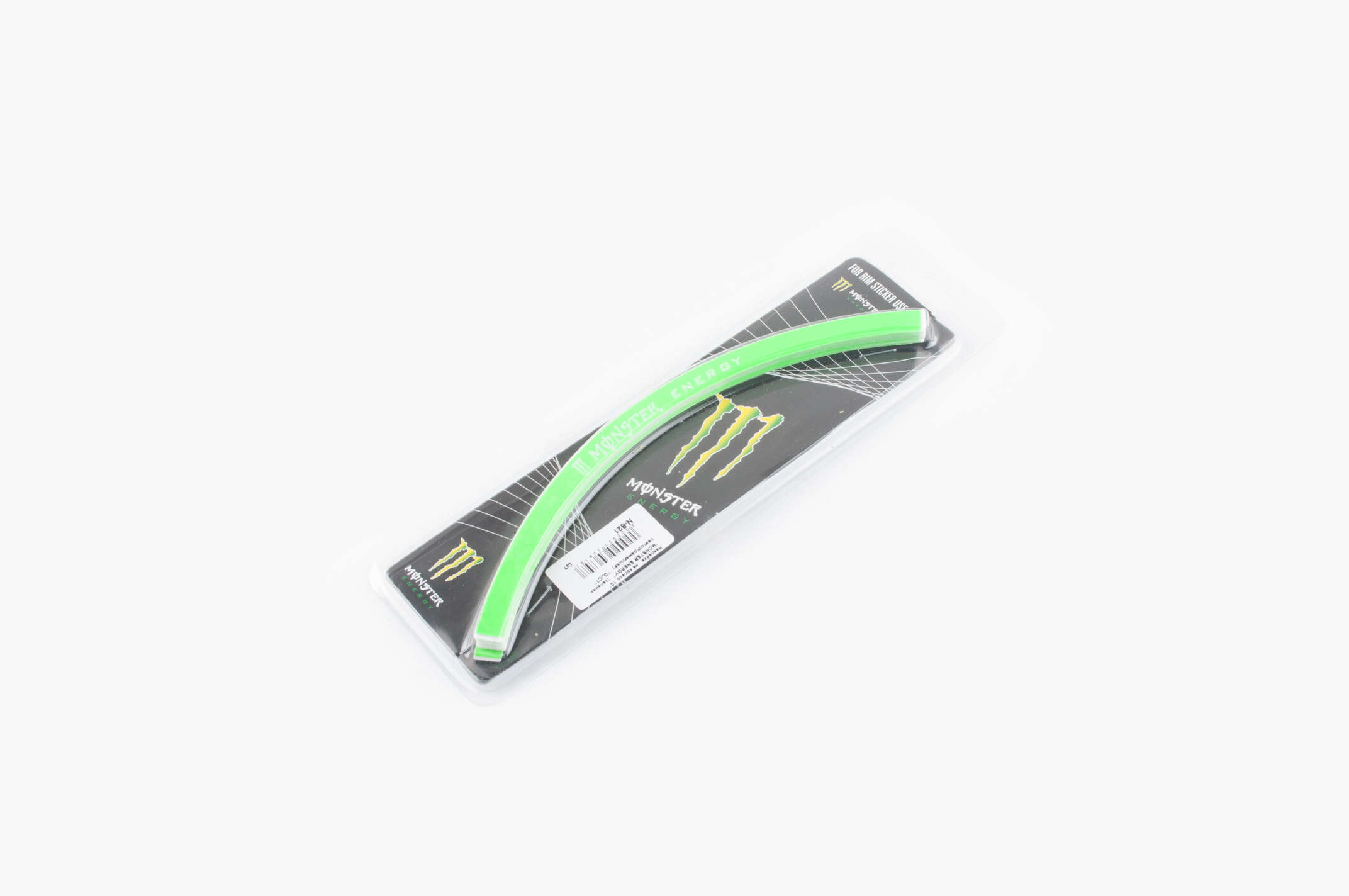 Наклейка на колесо 10 MONSTER ENERGY (зеленая, светоотражающая) GJCT