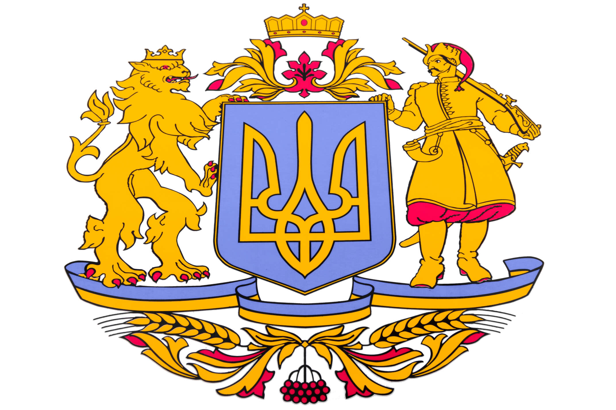 Наклейка герб Украины большой (33x35см) (#SEA)