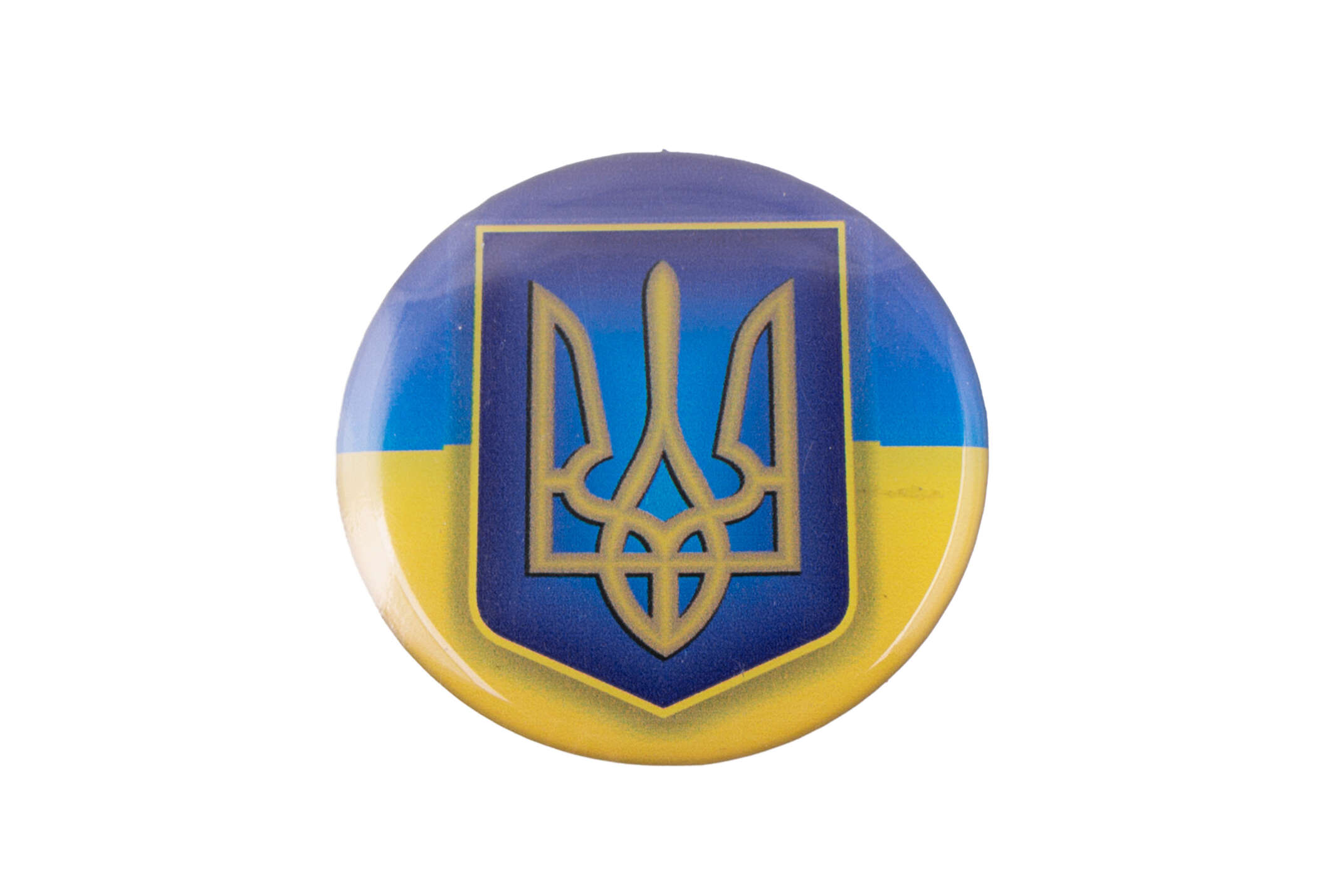 Наклейка герб на флаге Украины (7x6см, силикон) (#2) (#SEA)
