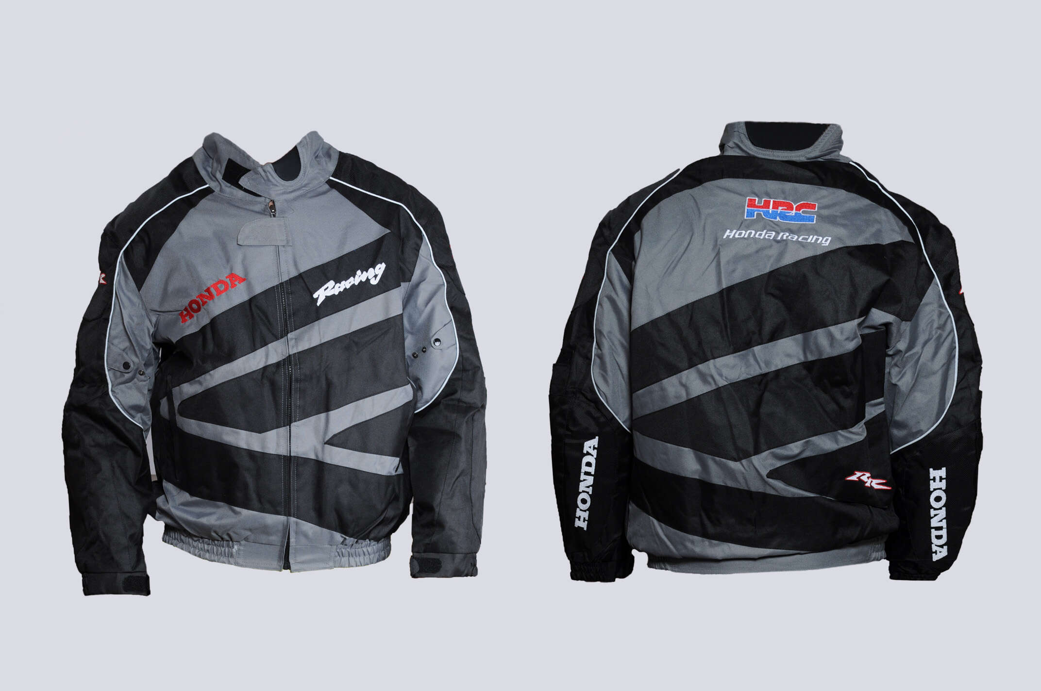 Мотокуртка HONDA RR (текстиль) (size:XXXL, серая)