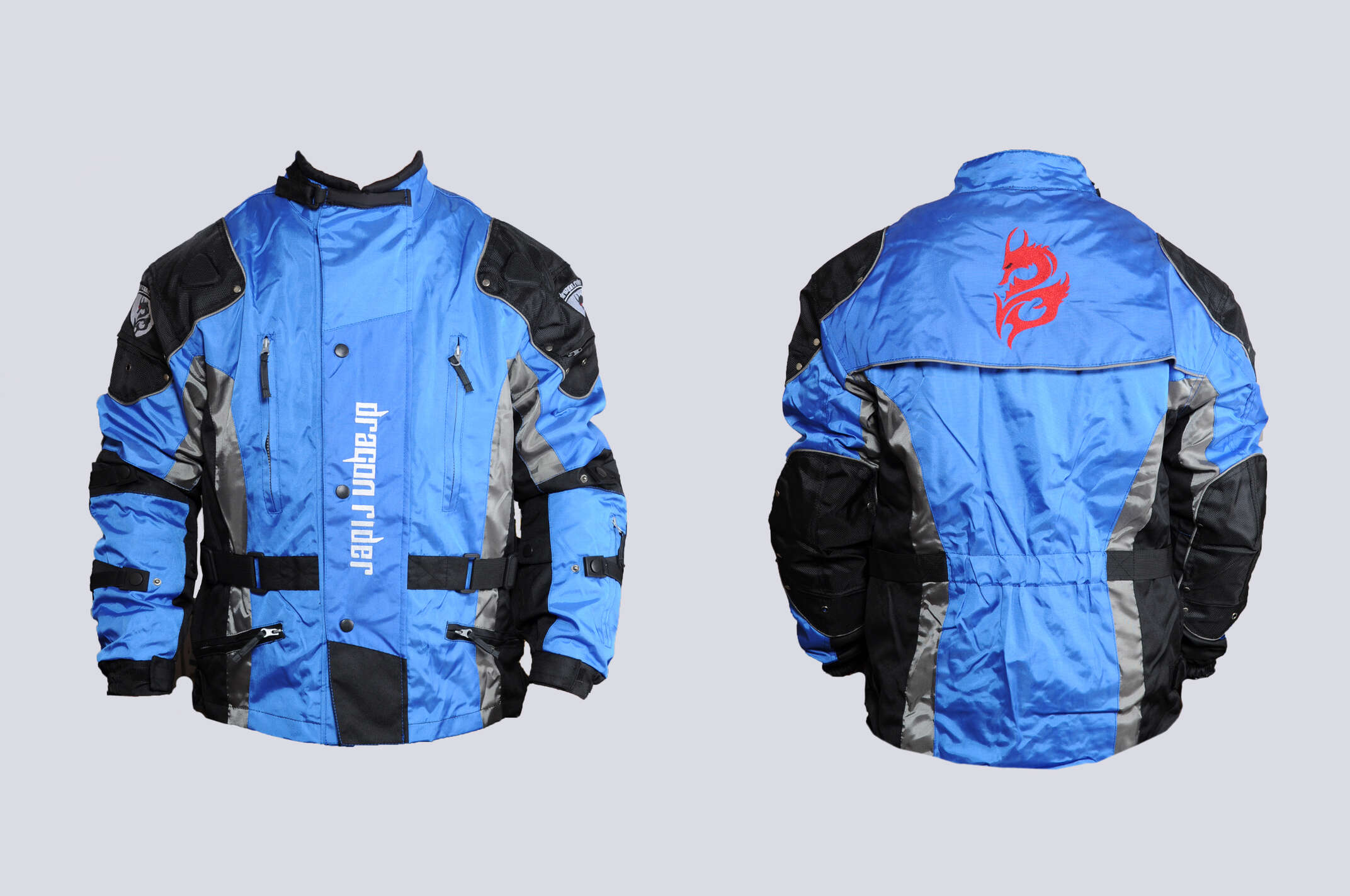 Мотокуртка XIXIKA (текстиль) (size:XL, синяя, DRAGON)