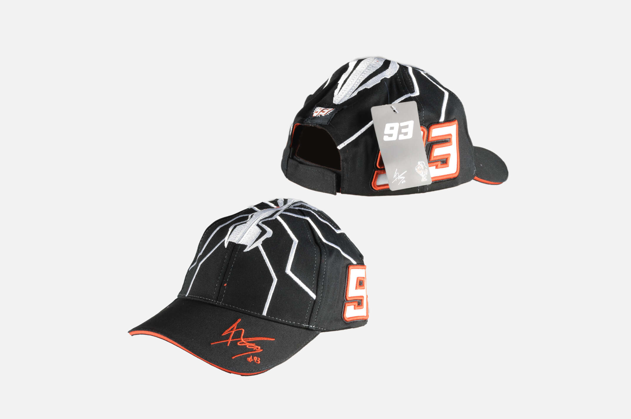 Бейсболка 93 MARC MARQUEZ (черно-белая, 100% хлопок)