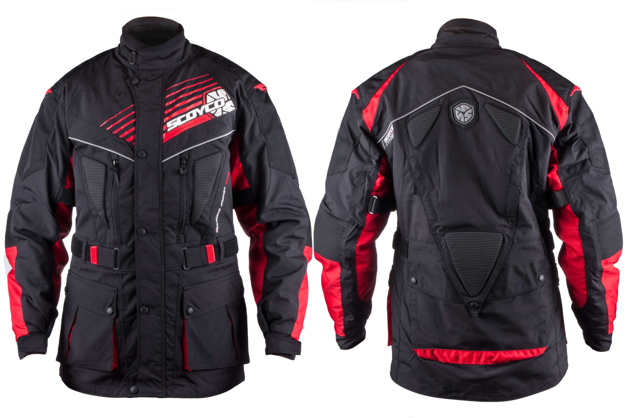 Мотокуртка SCOYCO (текстиль) (size:XL, черная, mod:JK35)