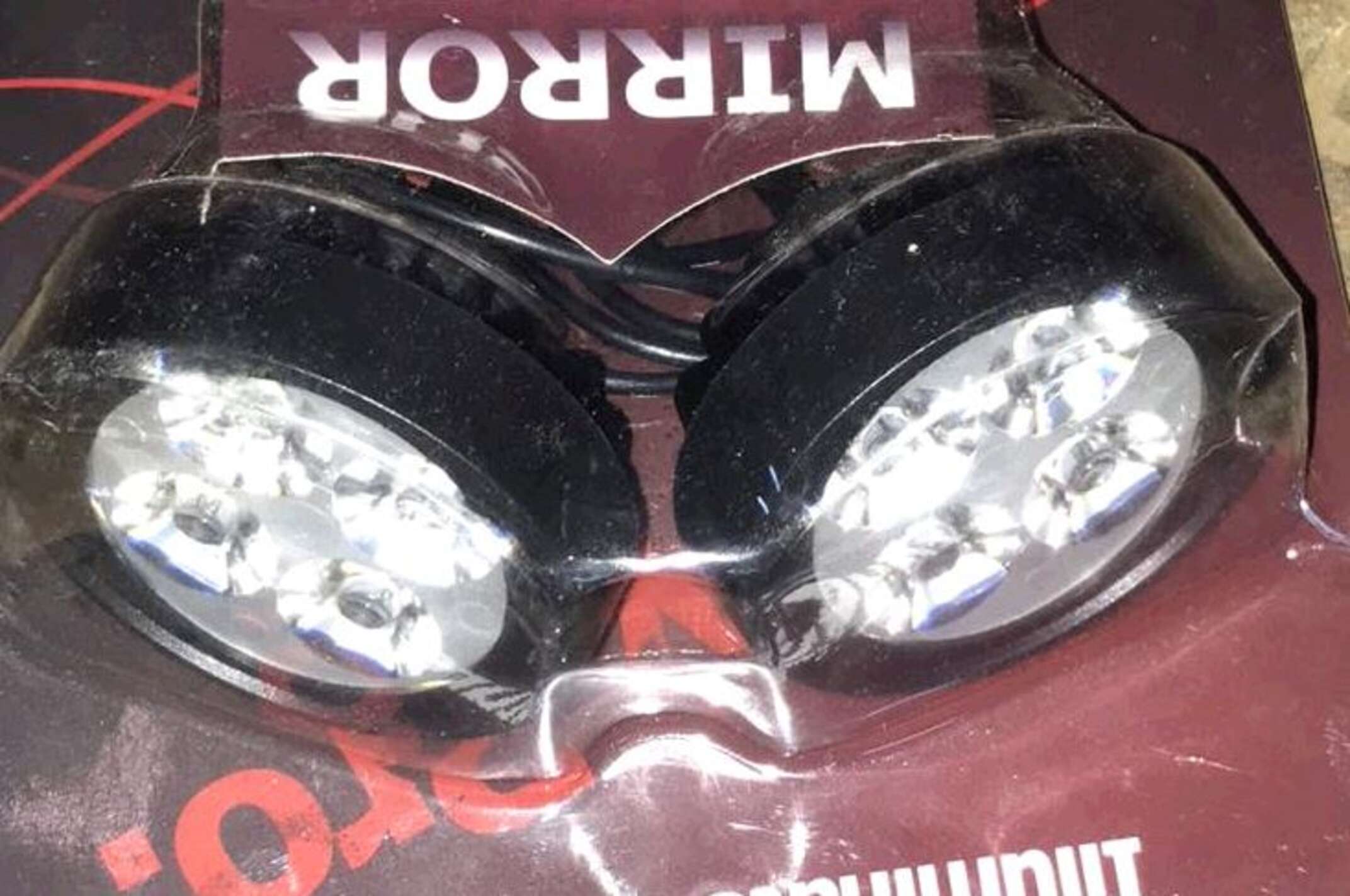 Светодиодная подстветка на зеркала мотоцикла PLT