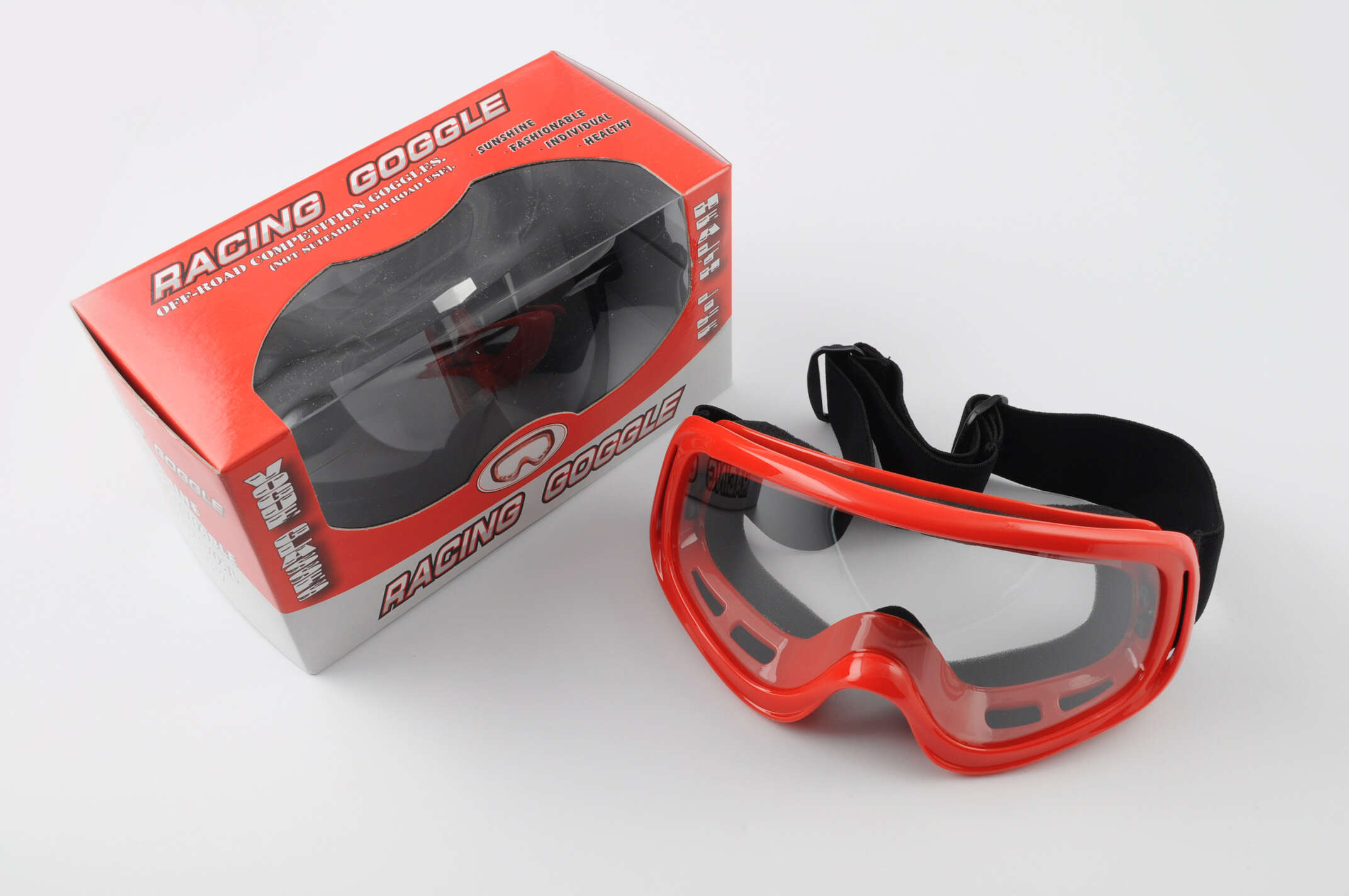 Очки кроссовые RACING GOGGLE (mod:M-01, красные)