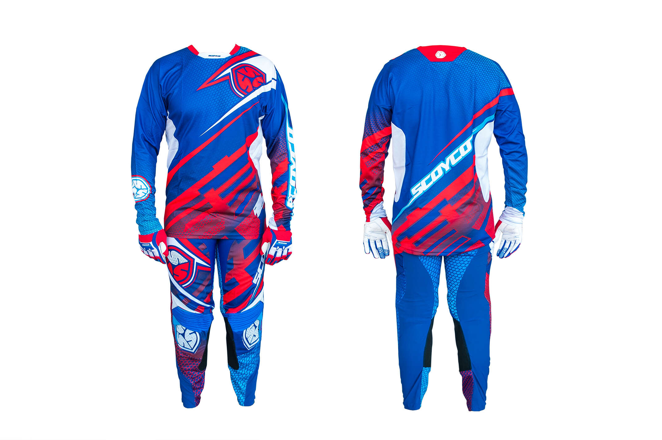Костюм кроссовый (сине-красный size L) SCOYCO