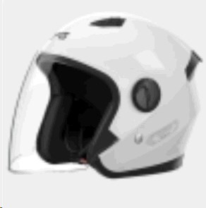 Шлем открытый (mod:DH958) (size:XL, белый) HELMO