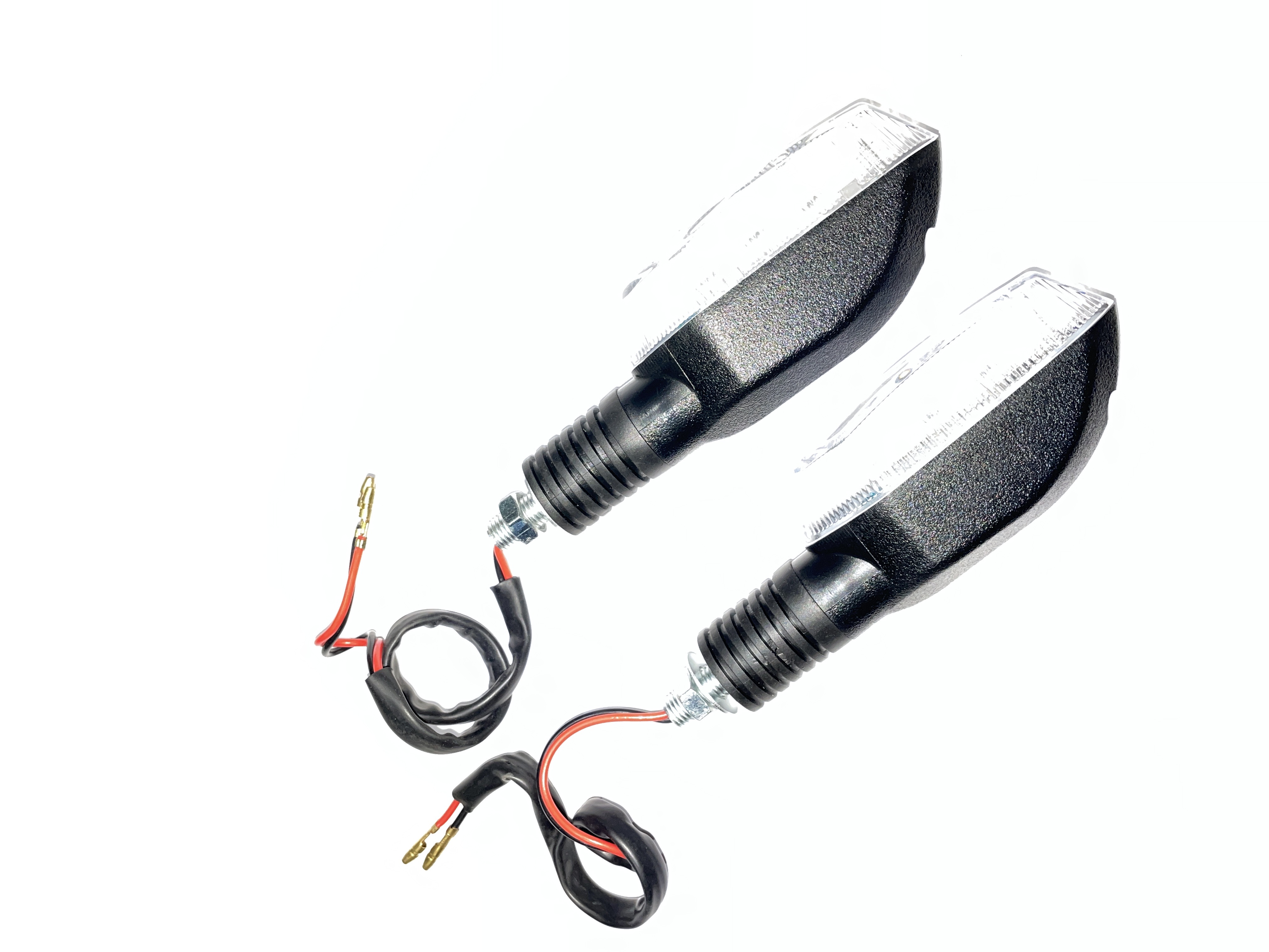 Поворот светодиодный, лодочка (3 LED, черный, белое стекло) JS