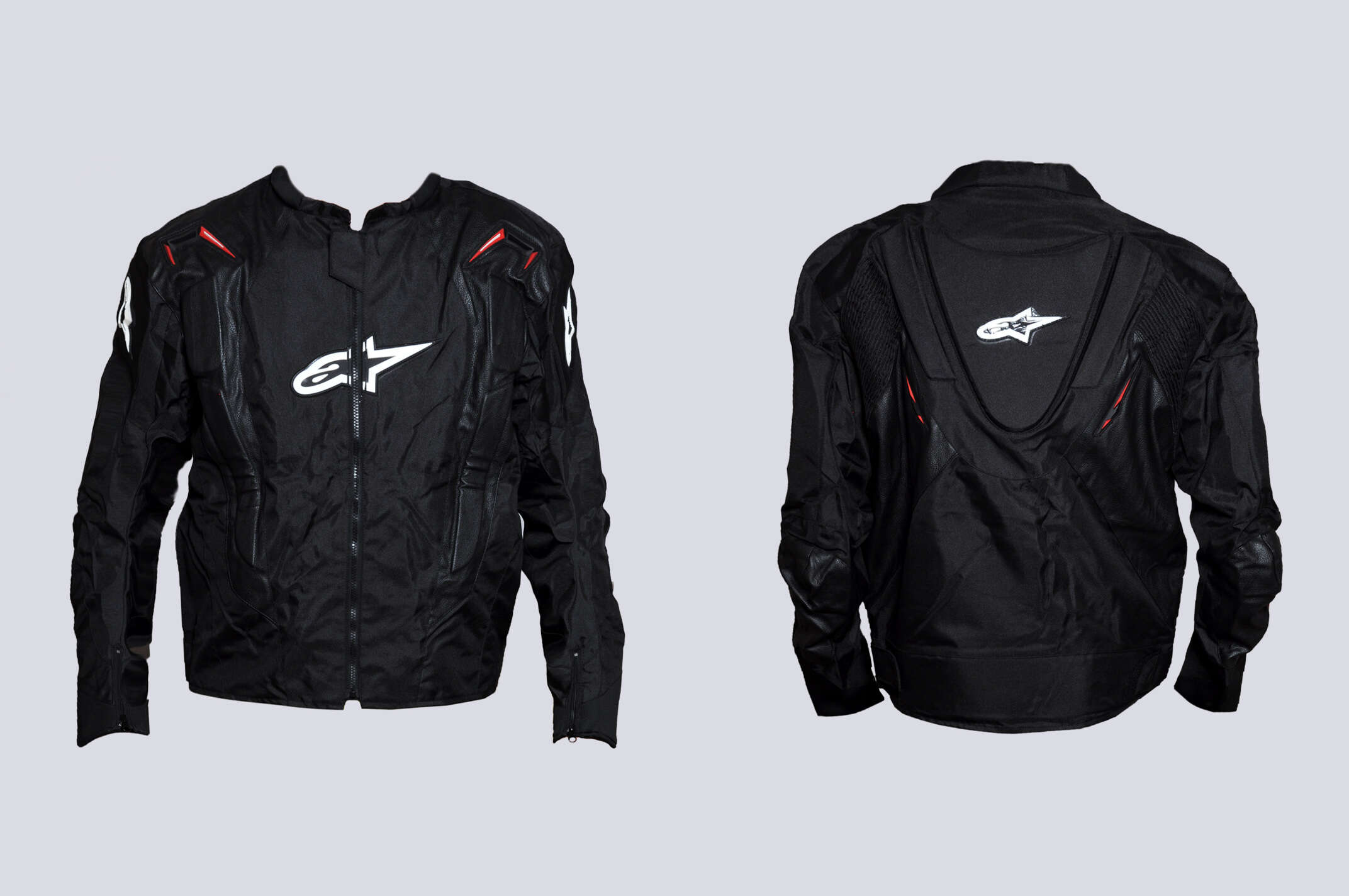 Мотокуртка ALPINESTARS (кожзам-текстиль) (mod:ALP-1, size:XXL)