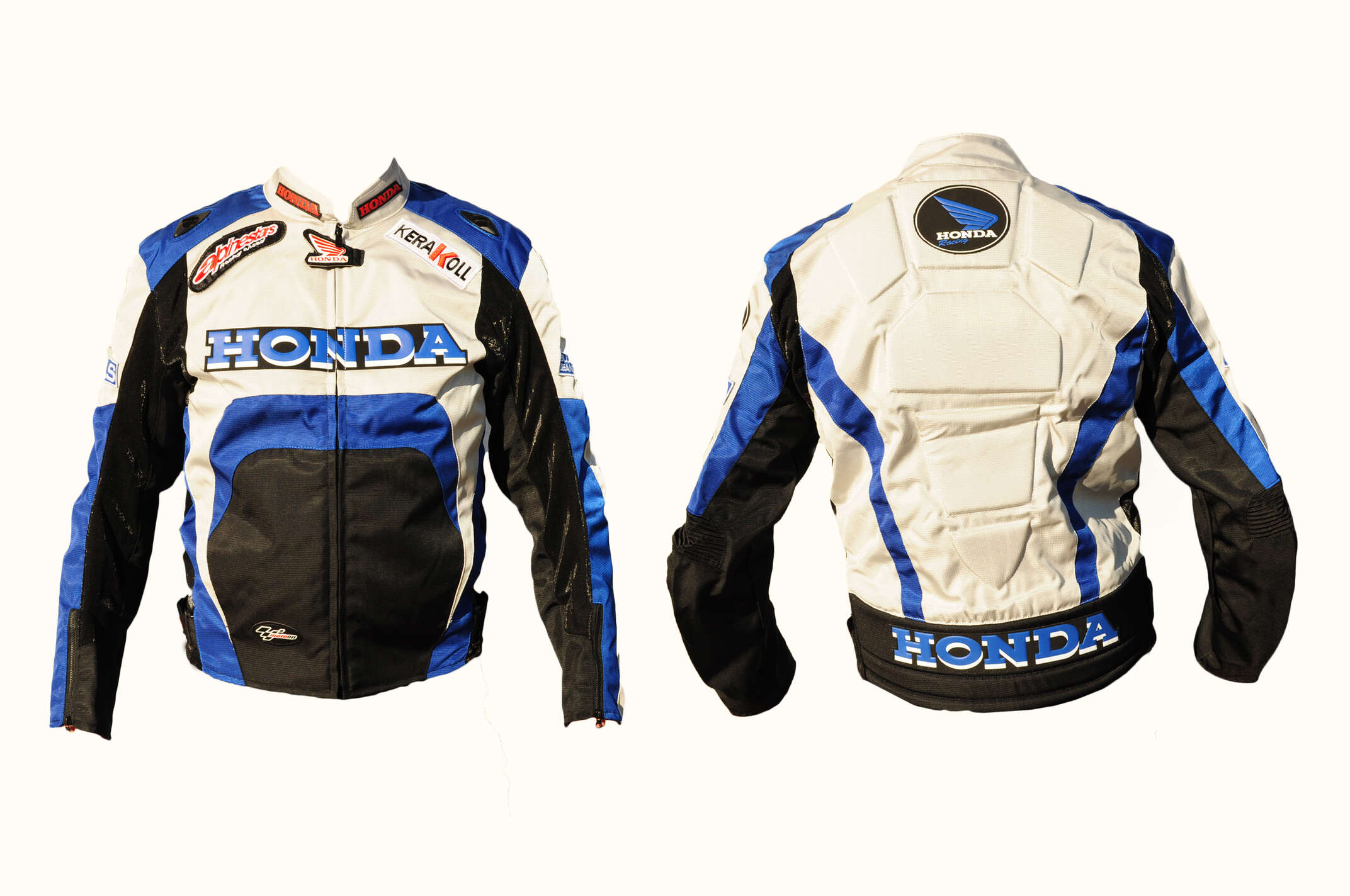 Мотокуртка HONDA (текстиль) (size:XL, серо-синяя)