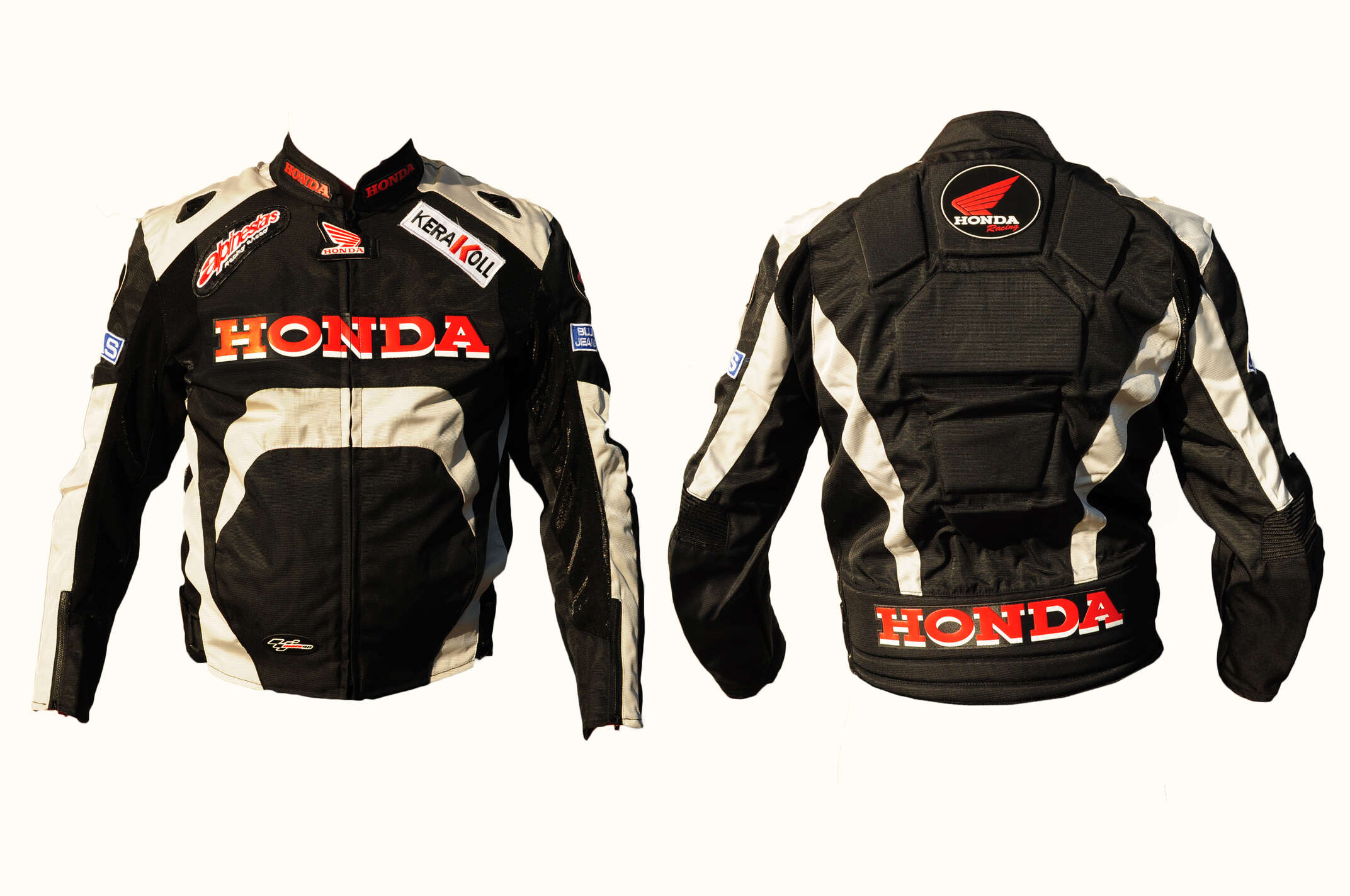 Мотокуртка HONDA (текстиль) (size:XL, серо-черная)