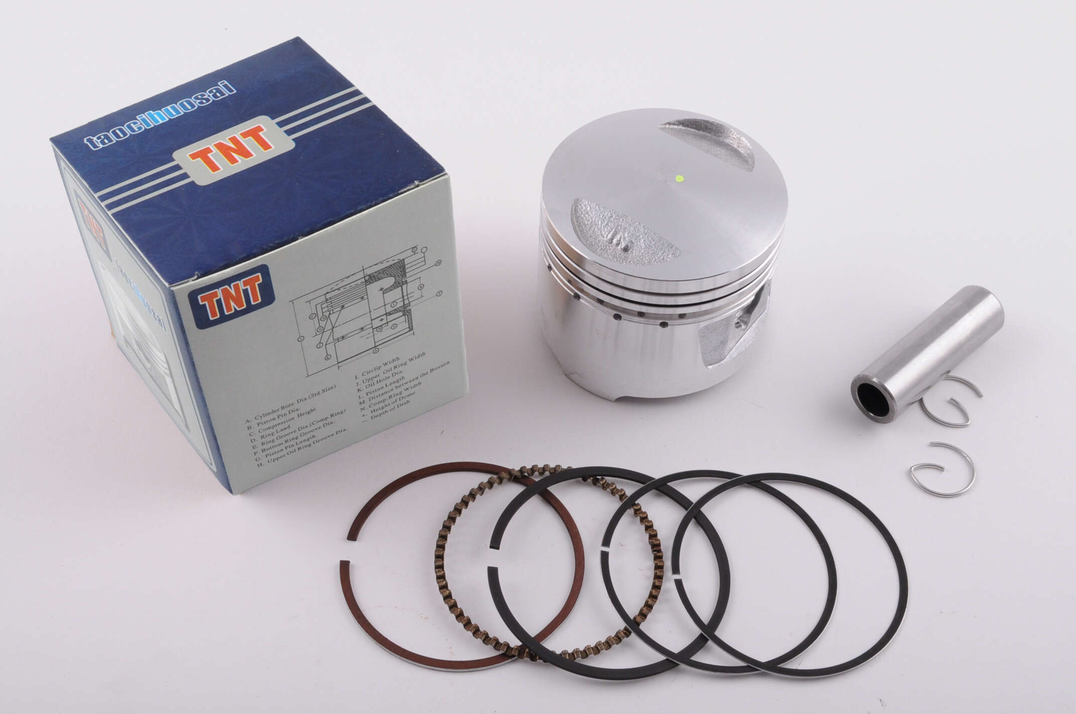 Поршень 4T CB/CG Ø62,75mm, p-15 (150/175cc 0,75: 162FMJ, 162FMK) TNT