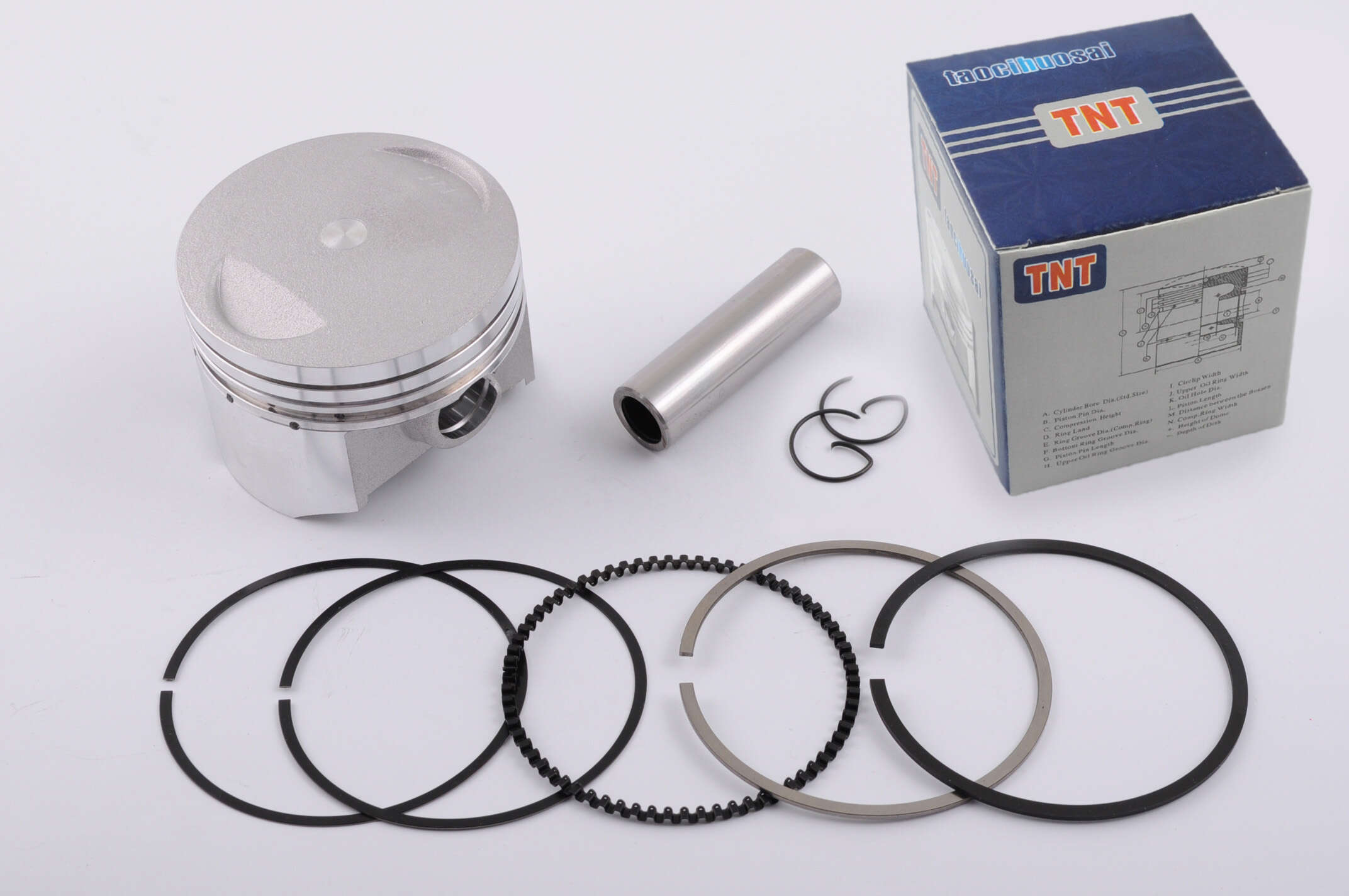 Поршень 4T CB/CG Ø64,25mm, p-15 (150/200cc 0,75: 163FML) TNT