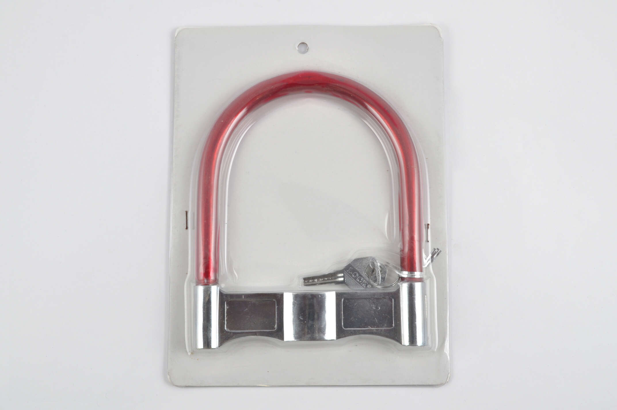 Замок противоугонный (U-образная скоба, L-135mm, d-14mm) (красный) LOCK