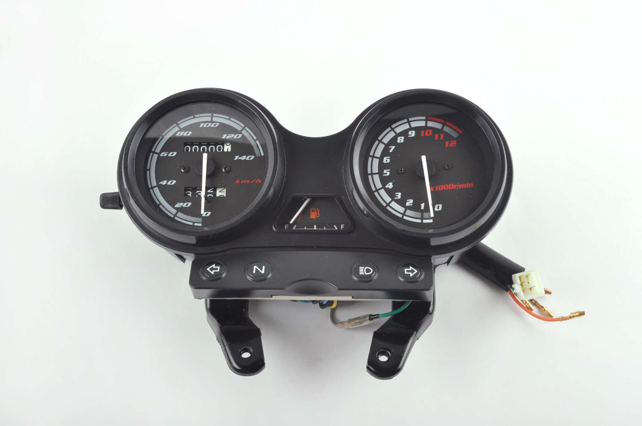 Панель приборов (в сборе) Yamaha YBR 125 (140км/ч, тахометр, черная) (#MY-127)