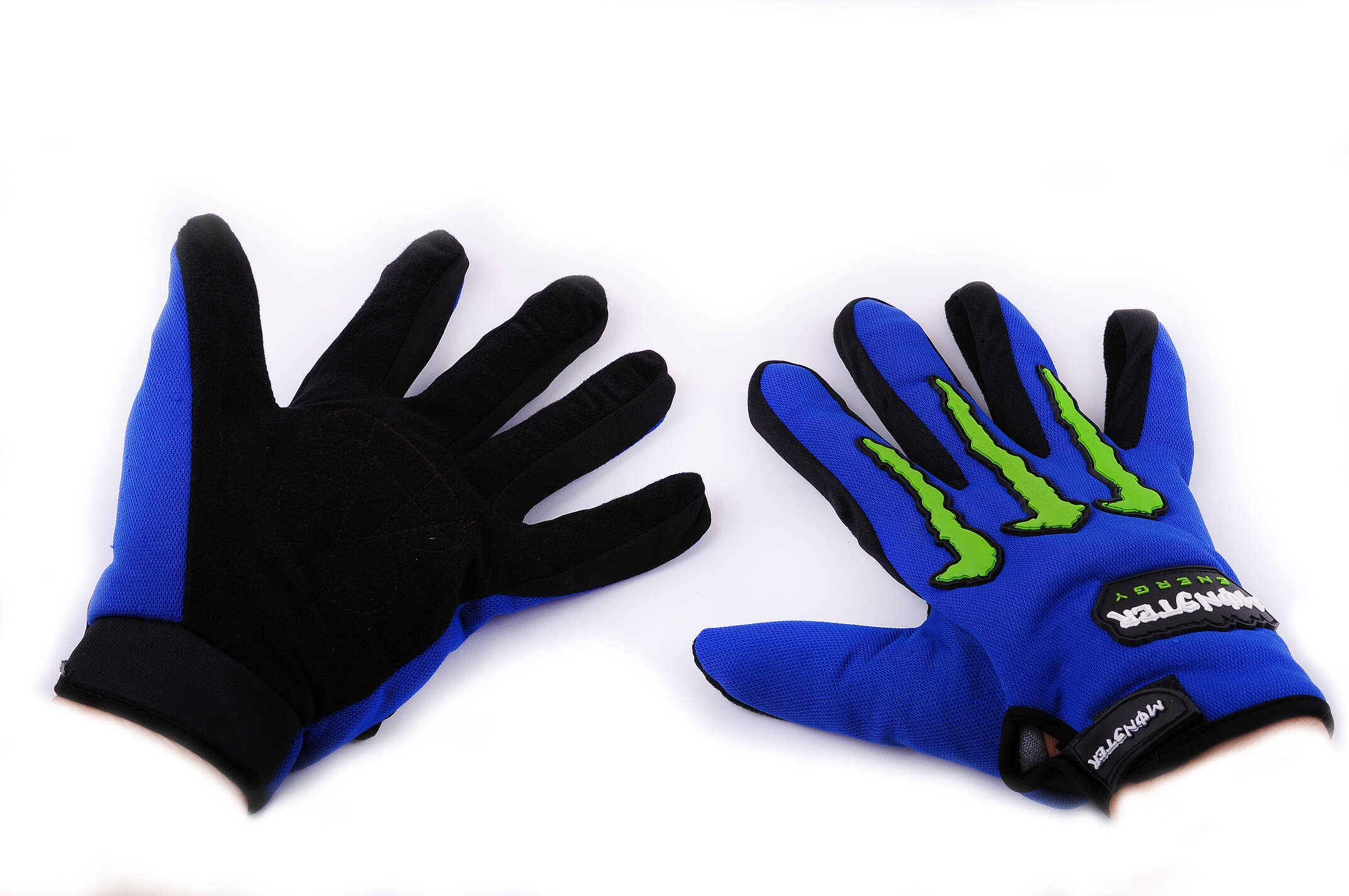 Перчатки MONSTER ENERGY (mod:1, size:XL, синие)