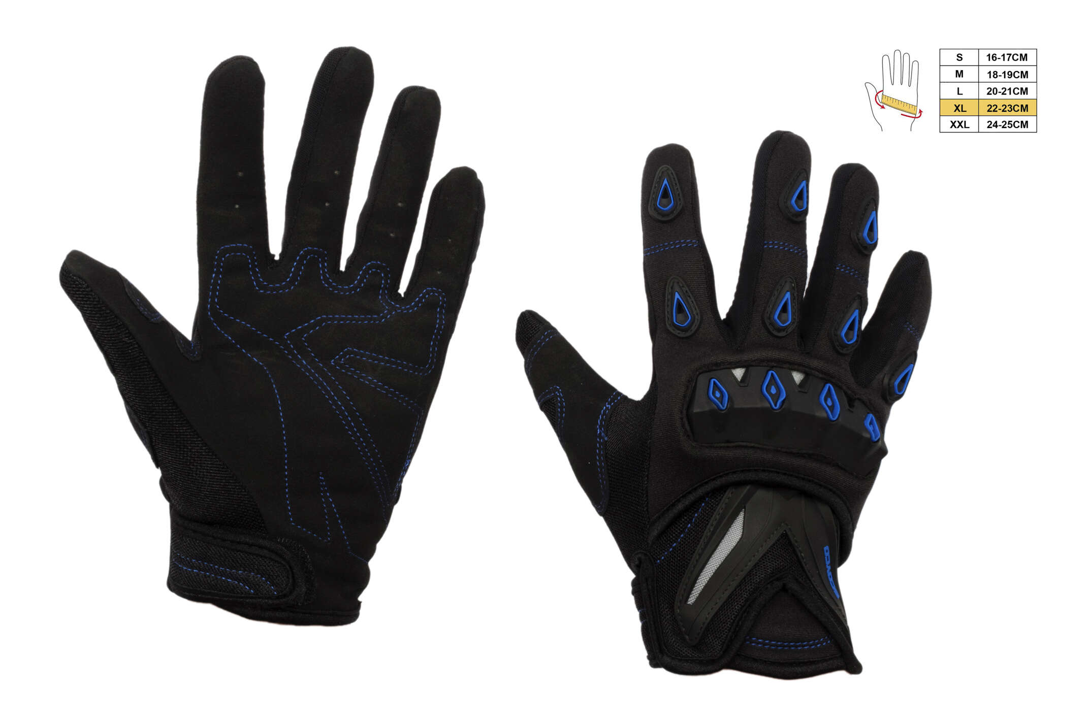 Перчатки SCOYCO (mod:MC-10, size:XL, синие, текстиль)