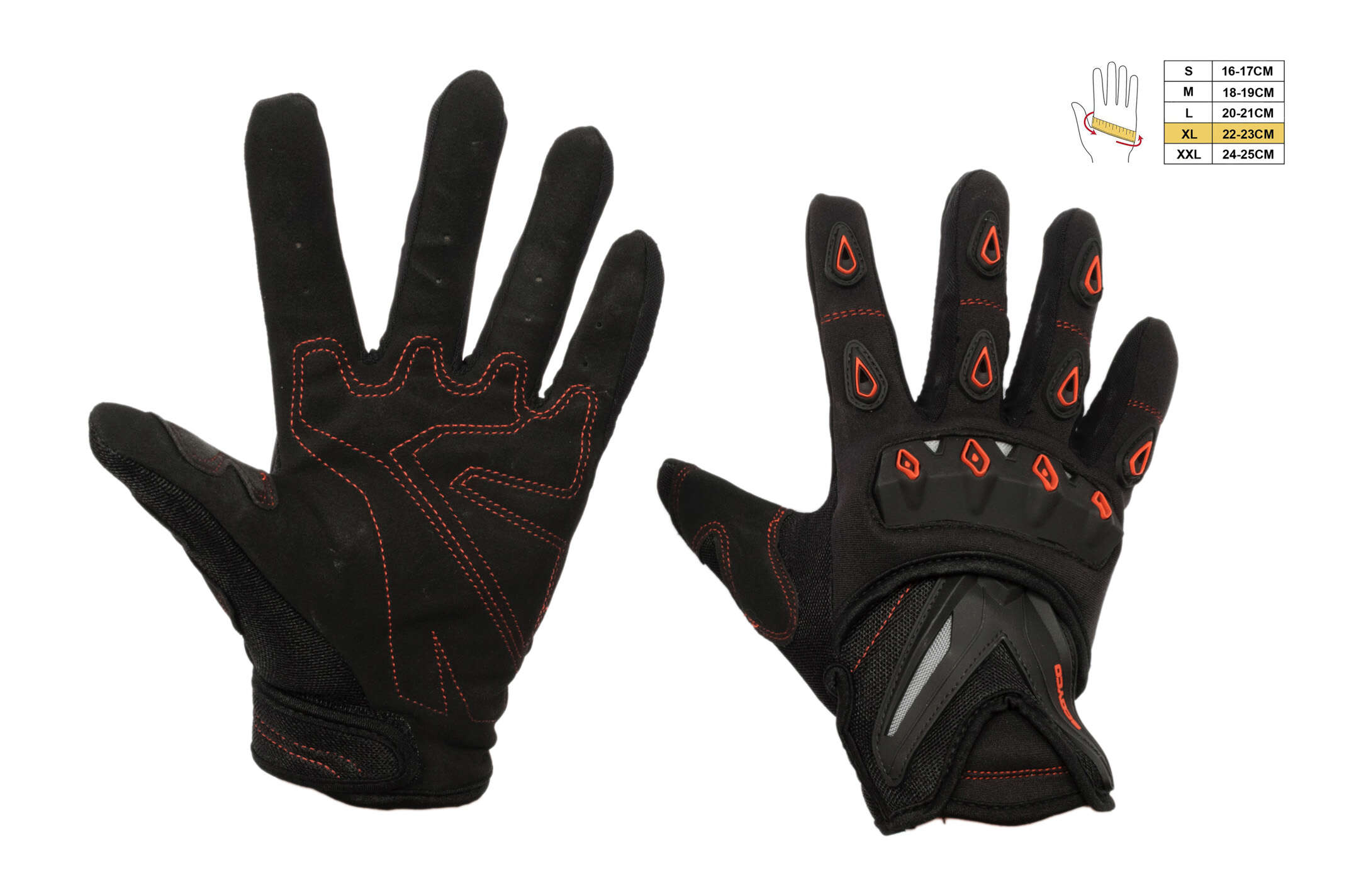 Перчатки SCOYCO (mod:MC-10, size:XL, красные, текстиль)