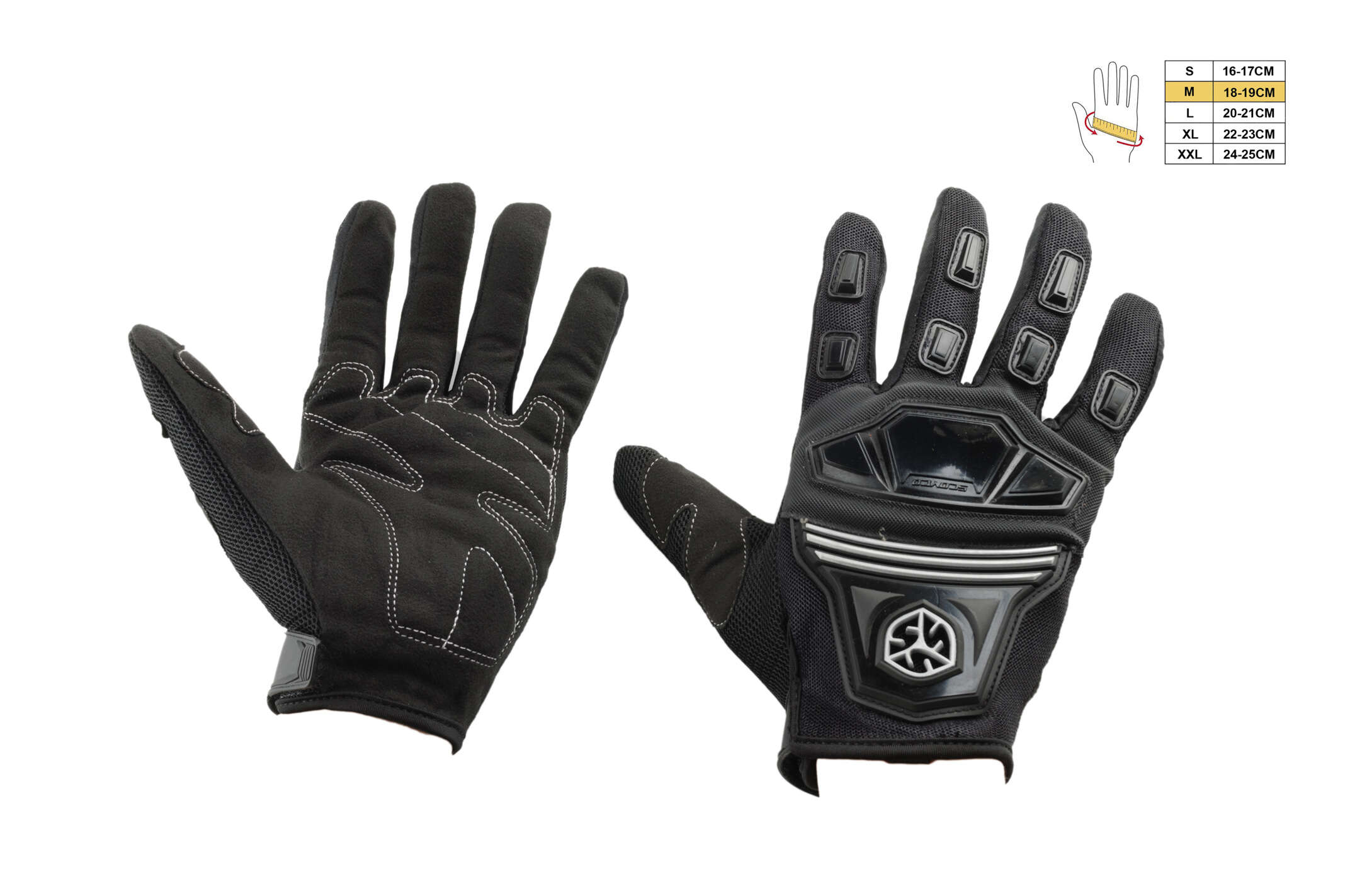 Перчатки SCOYCO (mod:MC-24, size:M, черные, текстиль)
