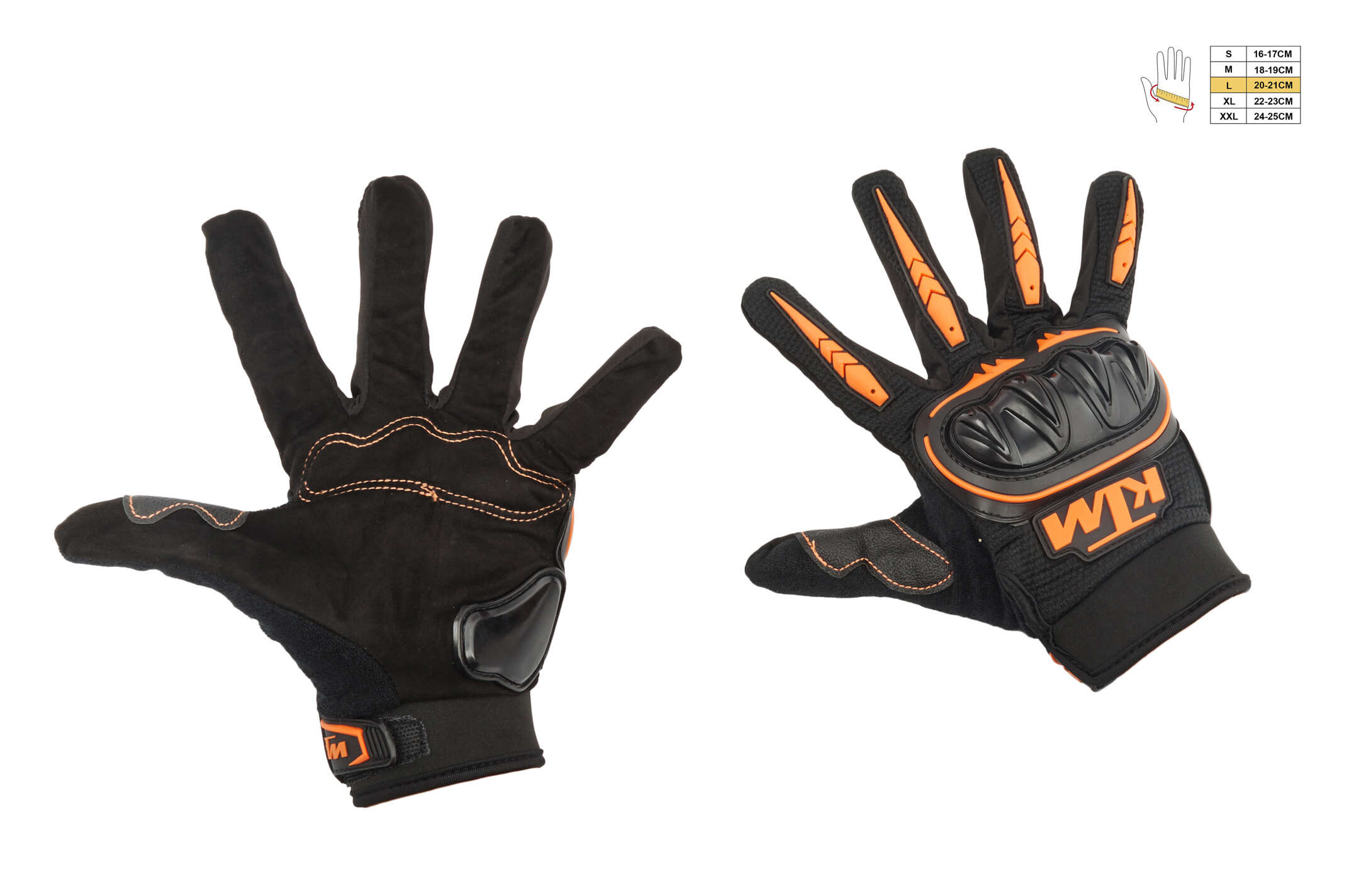 Перчатки KTM (size:L, черно-оранжевые)