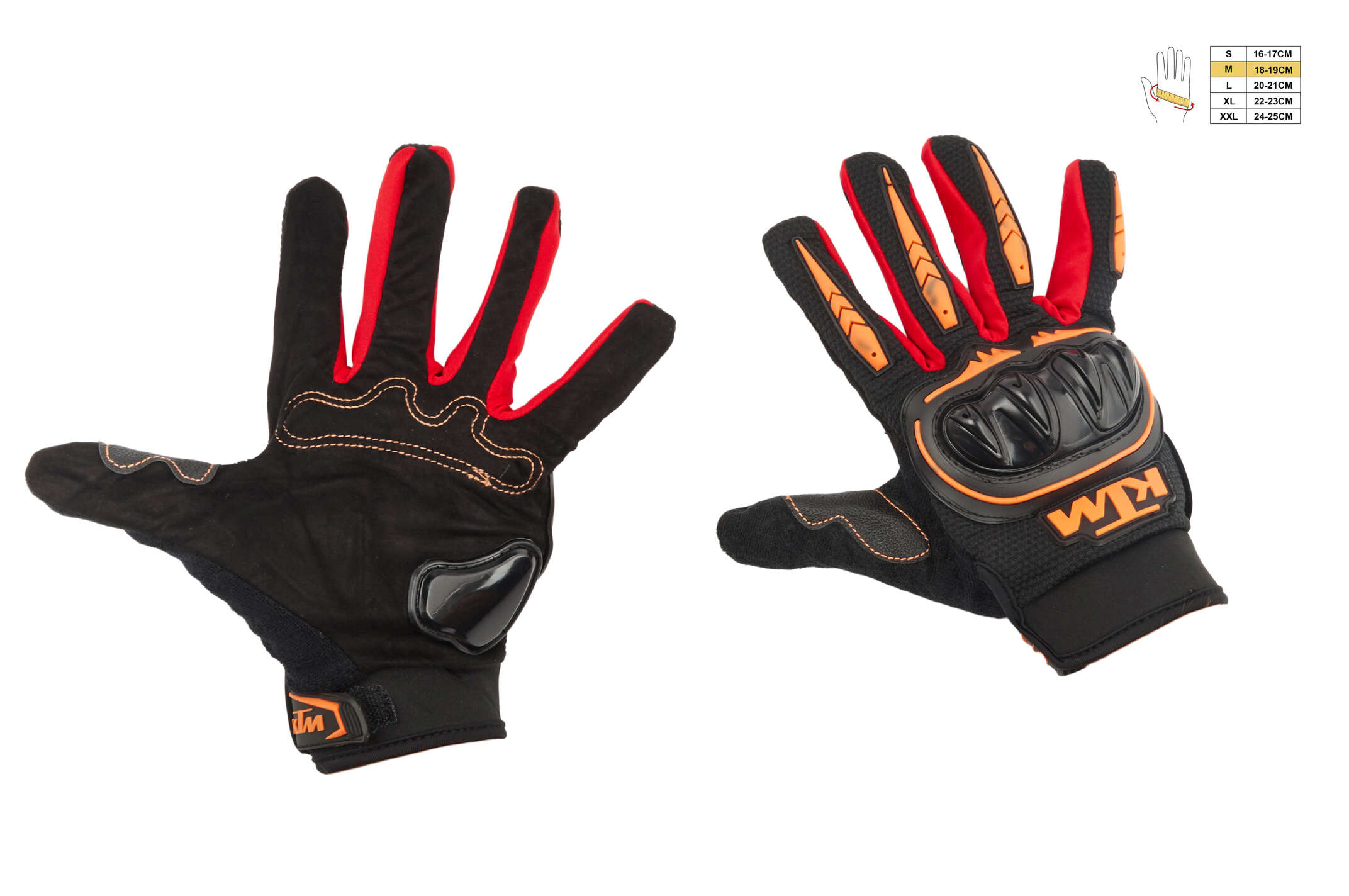 Перчатки KTM (size:M, черно-красные)