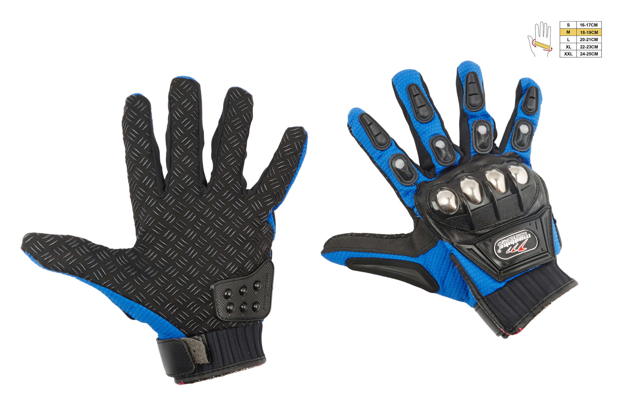 Перчатки MADBIKE (size:M, синие)