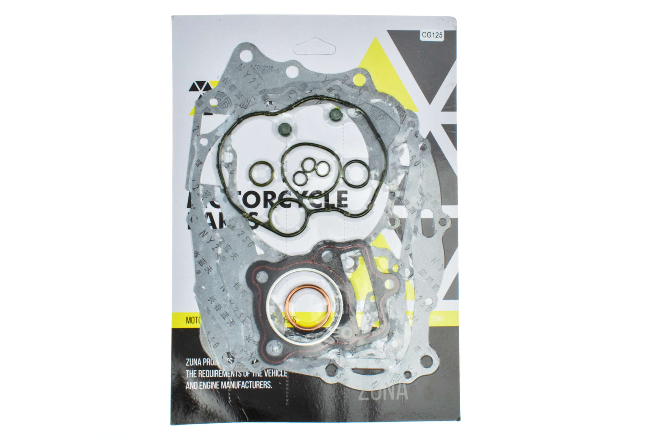 Прокладки двигателя (набор) 4T CG125 (полный) ZUNA