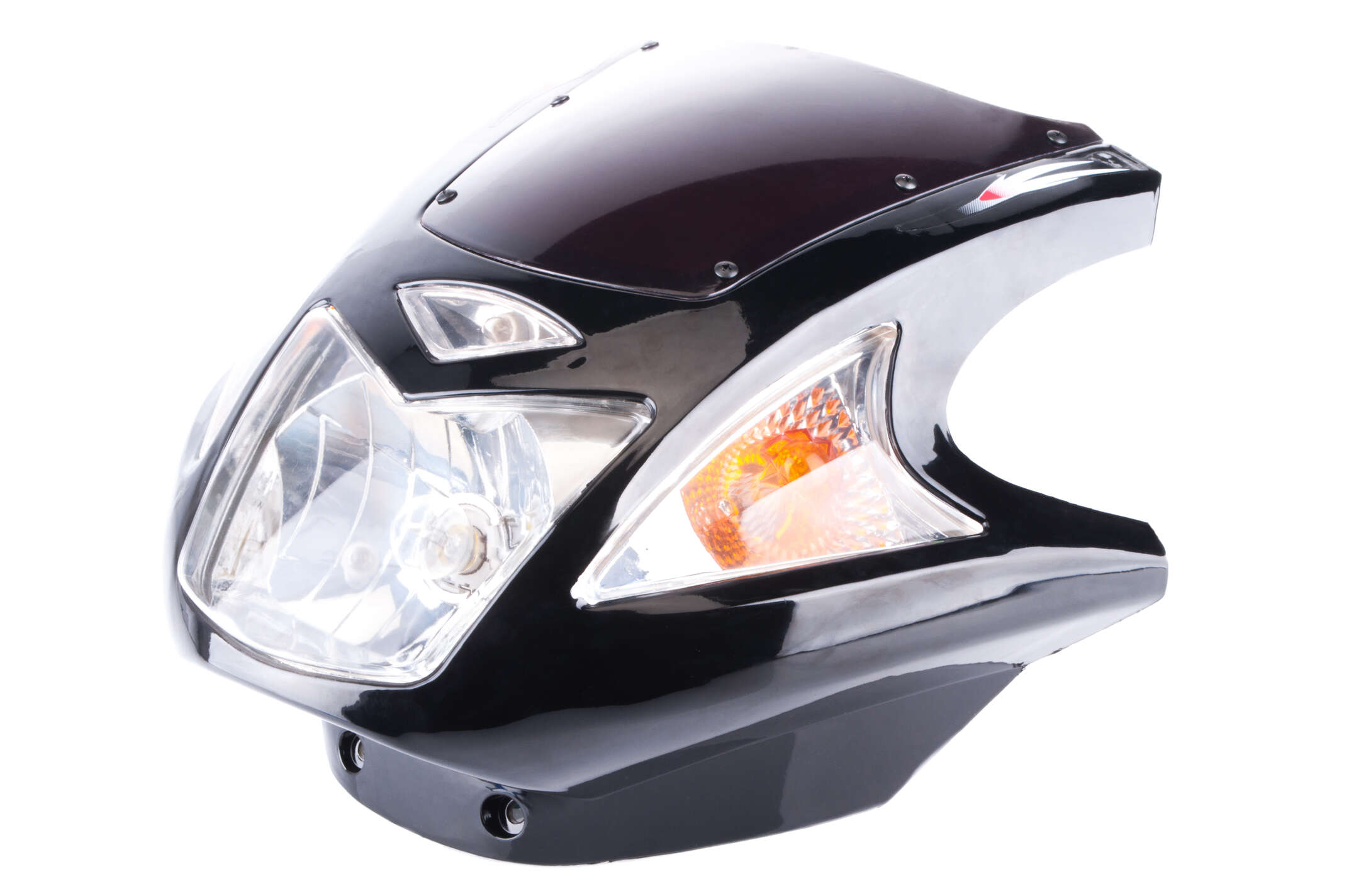 Обтекатель Zongshen, Lifan 125/150 (черный) (mod:4, с фарой и поворотами) MANLE