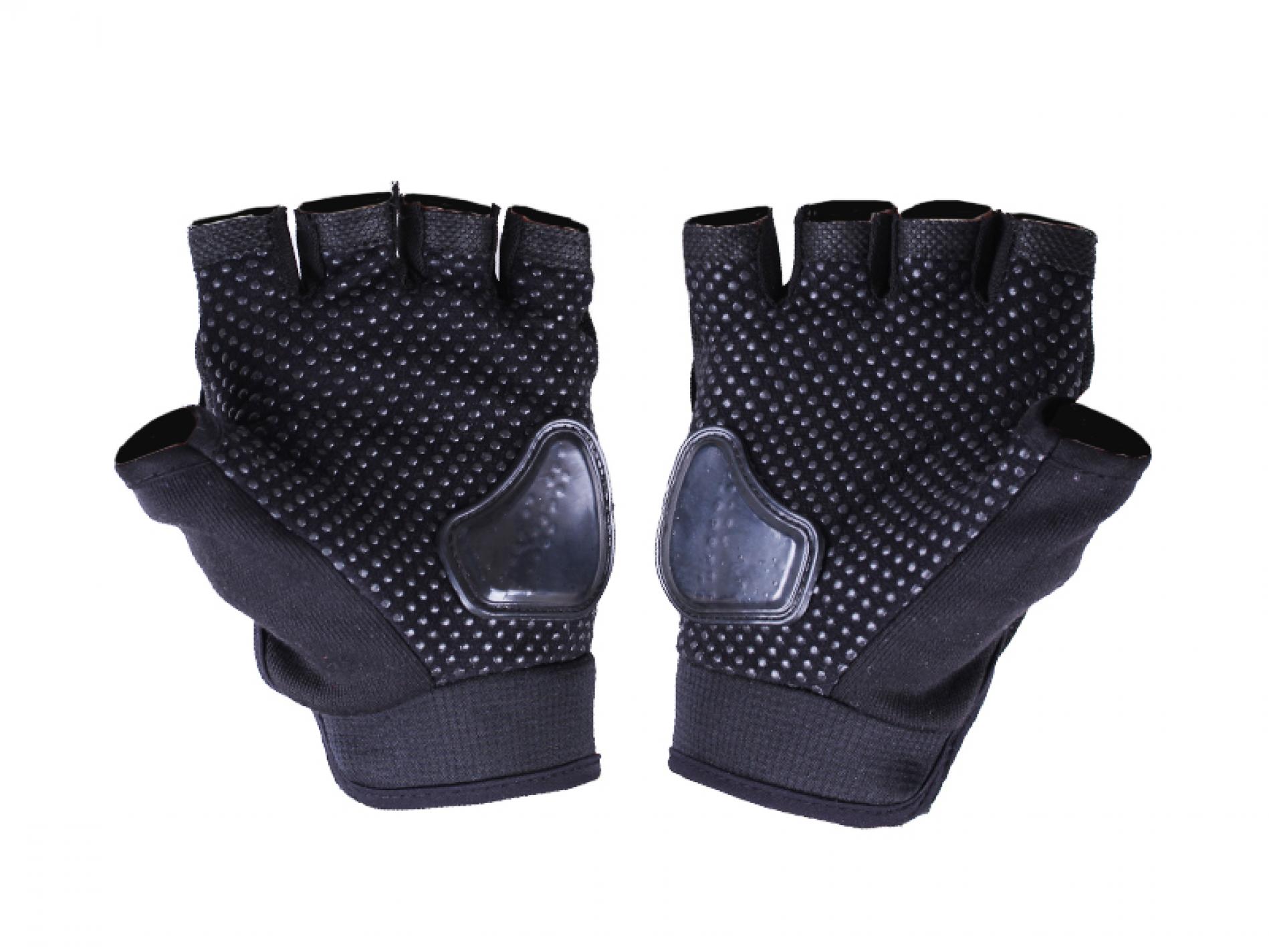 Перчатки без пальцев YM001-15 (короткие) черные size L AMG