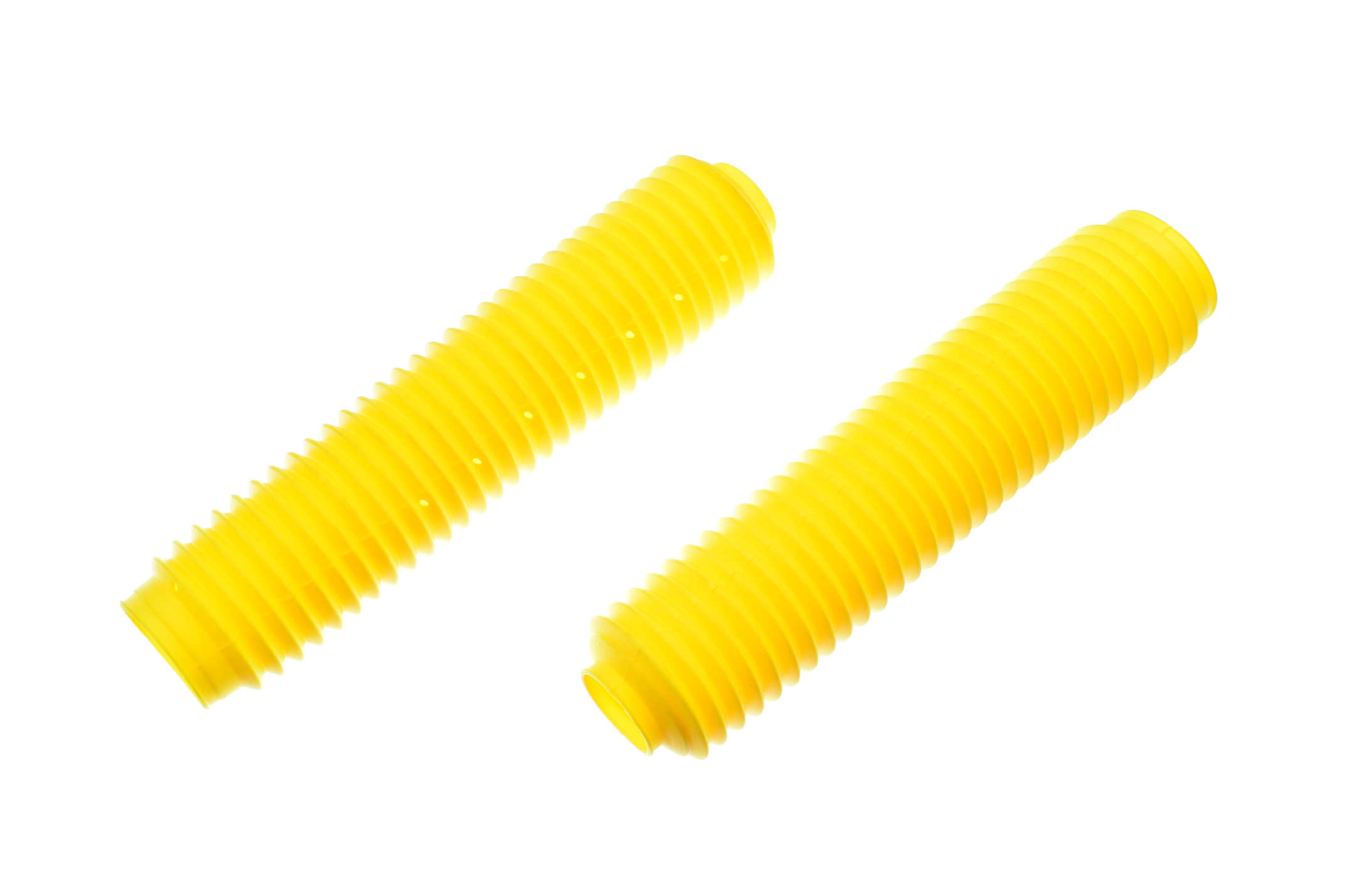 Гофры передней вилки (пара) универсальные L-330mm, d-40mm, D-55mm (жёлтые) MZK