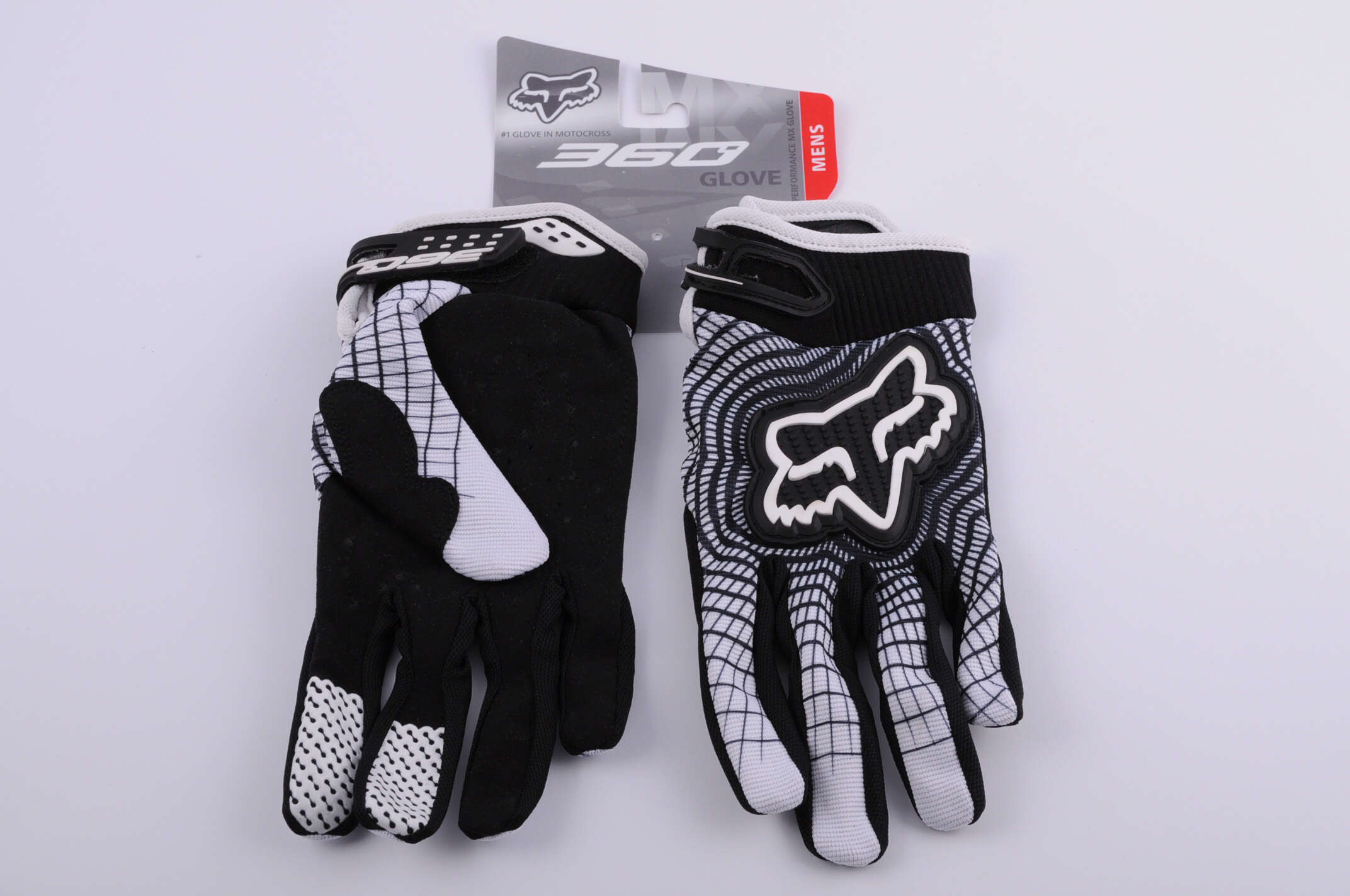Перчатки FOX 360 GLOVE (mod:360, size:XL, черно-белые)