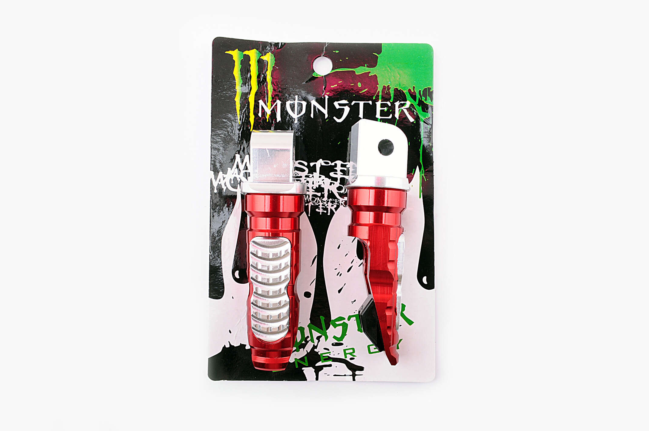 Подножки пассажирские (mod:1, красные) MONSTER ENERGY