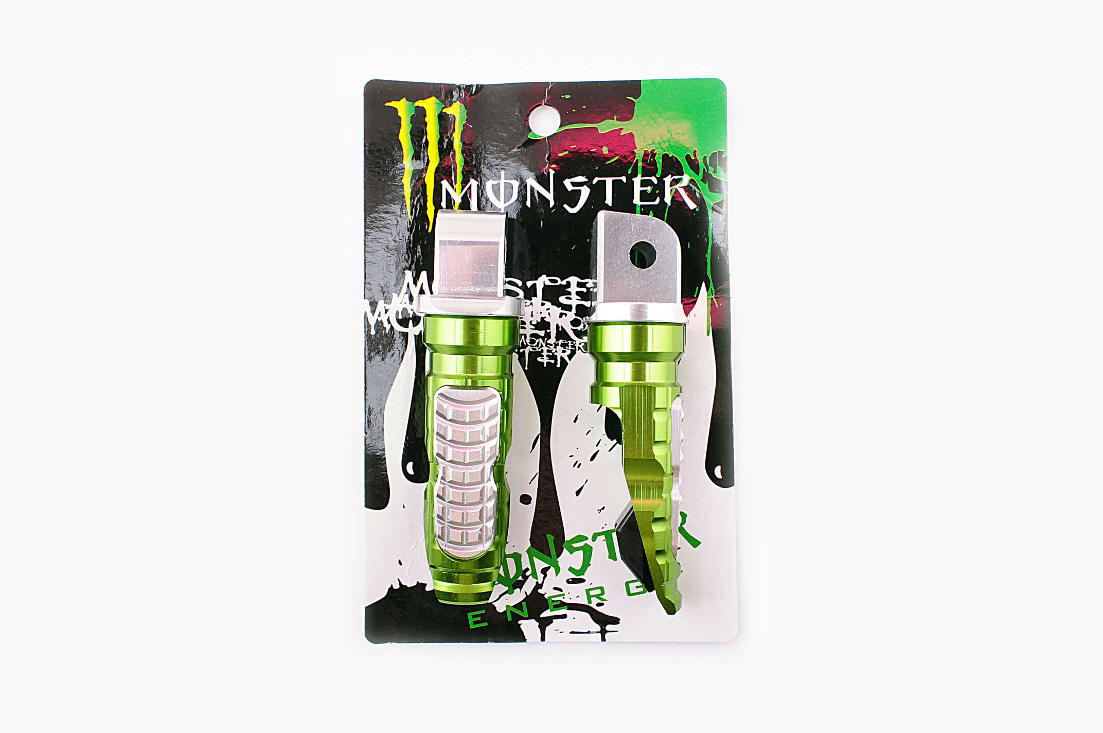 Подножки пассажирские (mod:1, зеленые) MONSTER ENERGY