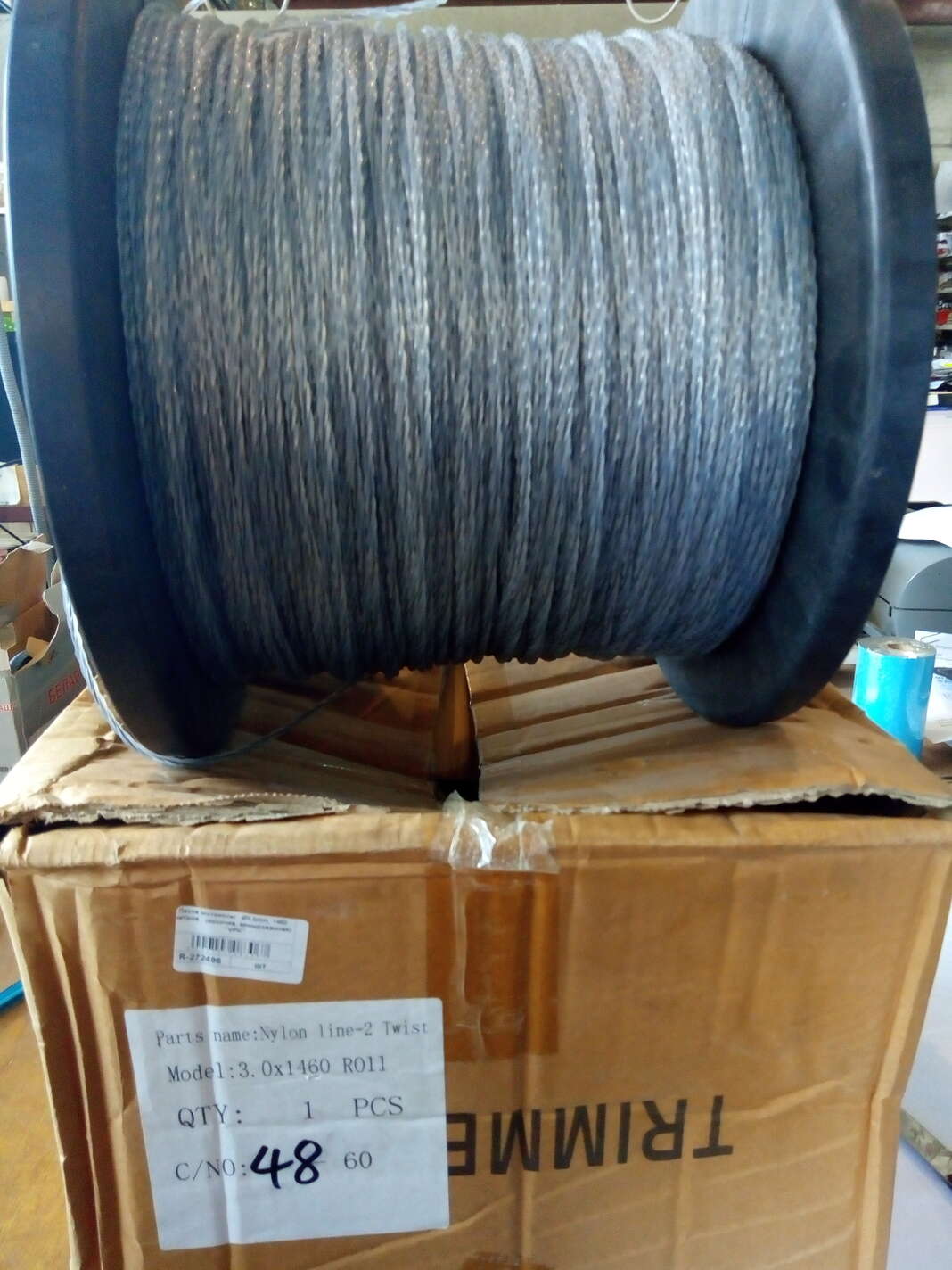Леска мотокосы Ø3,0mm, 1460 метров (косичка, армированная) VPK