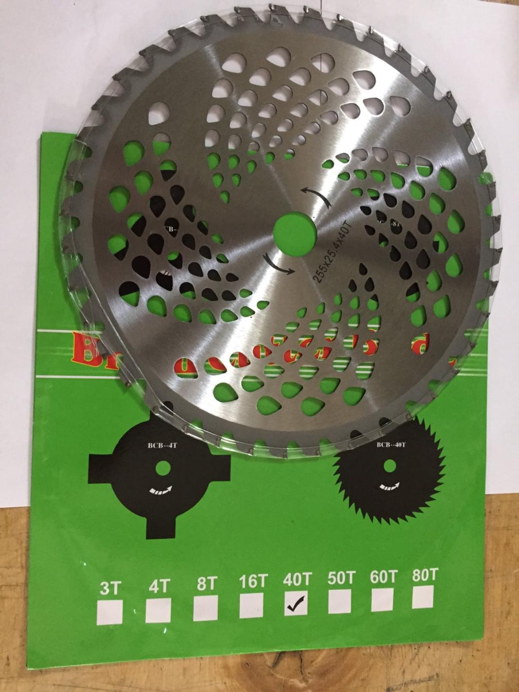 Нож мотокосы 40T (Ø255/25.4 mm) (победитовые зубья) VPK