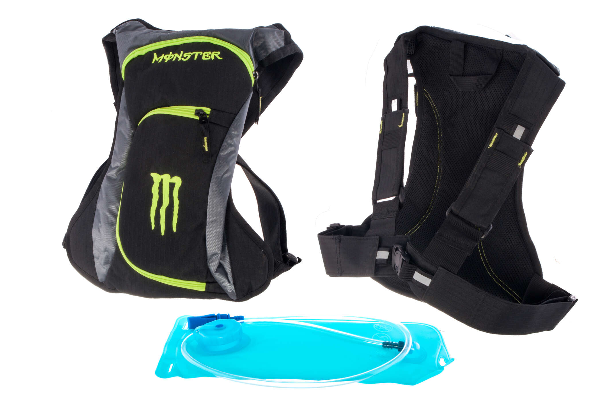 Рюкзак (черно-слатный, накладной карман) MONSTER ENERGY