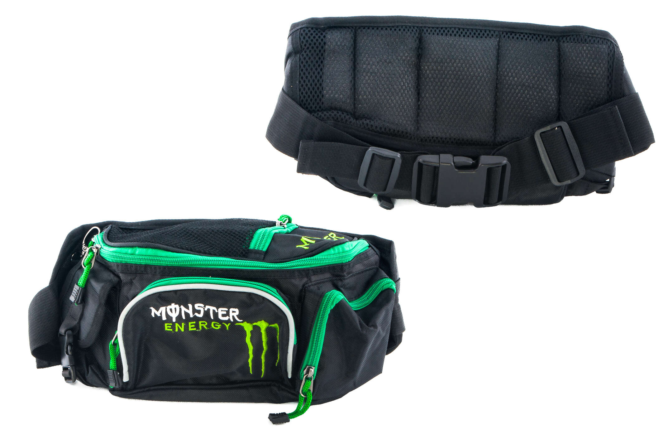 Сумка (черно-зеленая, на пояс) MONSTER ENERGY