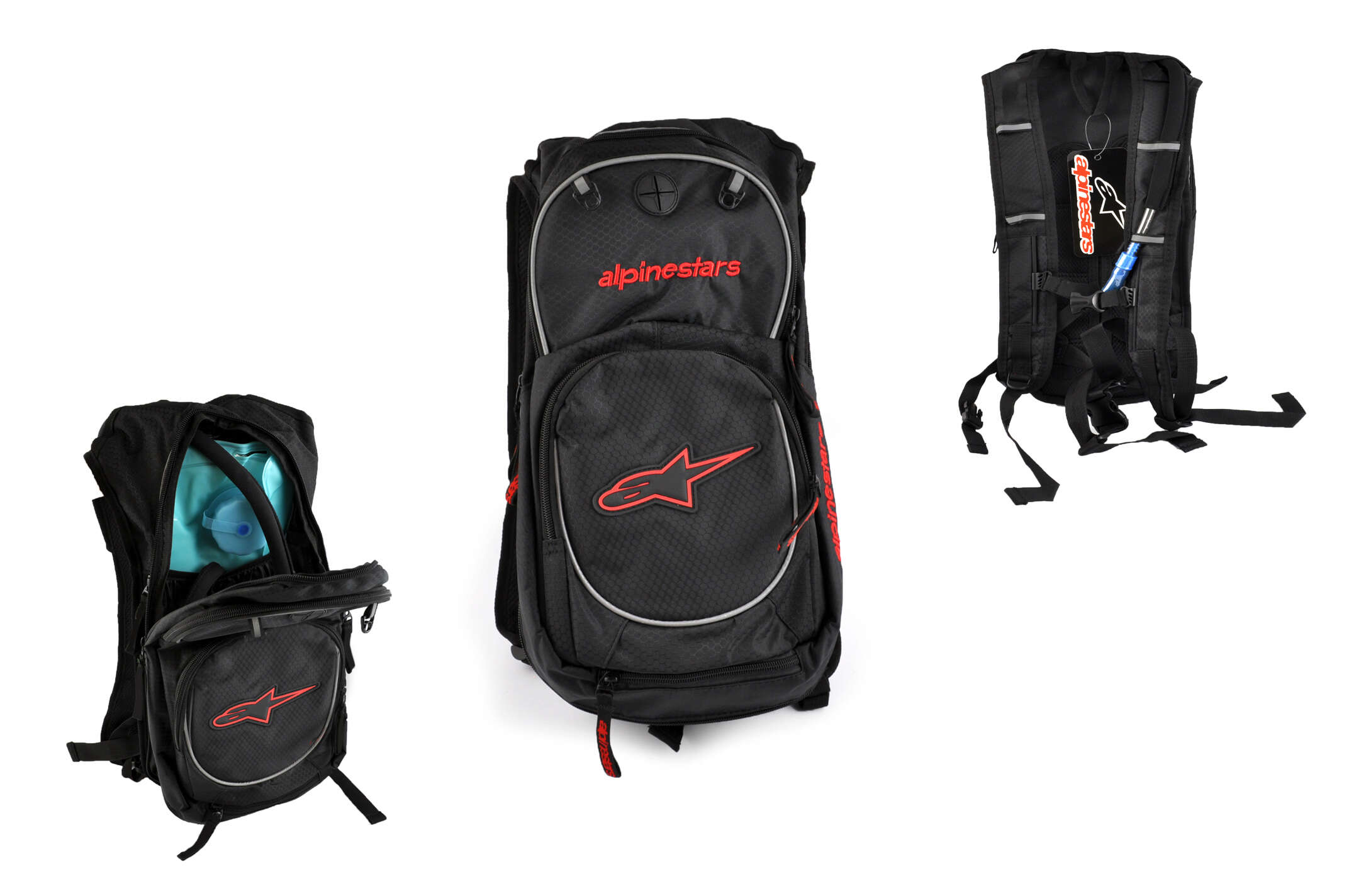 Рюкзак ALPINESTARS (mod:B-5, гидратор, термобарьер, черно-красный)