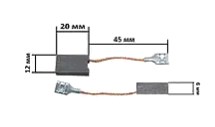 Щетки для электроинструмента 6*12*20 клема KOSA