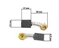 Щетки для электроинструмента 6.5*13.5*17 Makita М14 KOSA