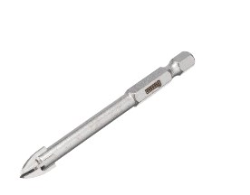 Свердло по склу та кераміці 8 мм HEX 1/4 (6.35 mm) INTERTOOL