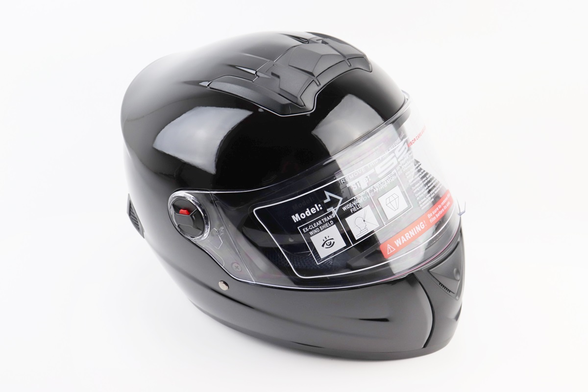 Шлем-интеграл +очки BLD-М61 S (55-56см), ЧЕРНЫЙ глянец KS