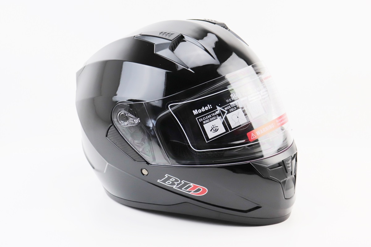 Шлем-интеграл +откидные очки BLD-M67 М (57-58см), ЧЕРНЫЙ глянец KS