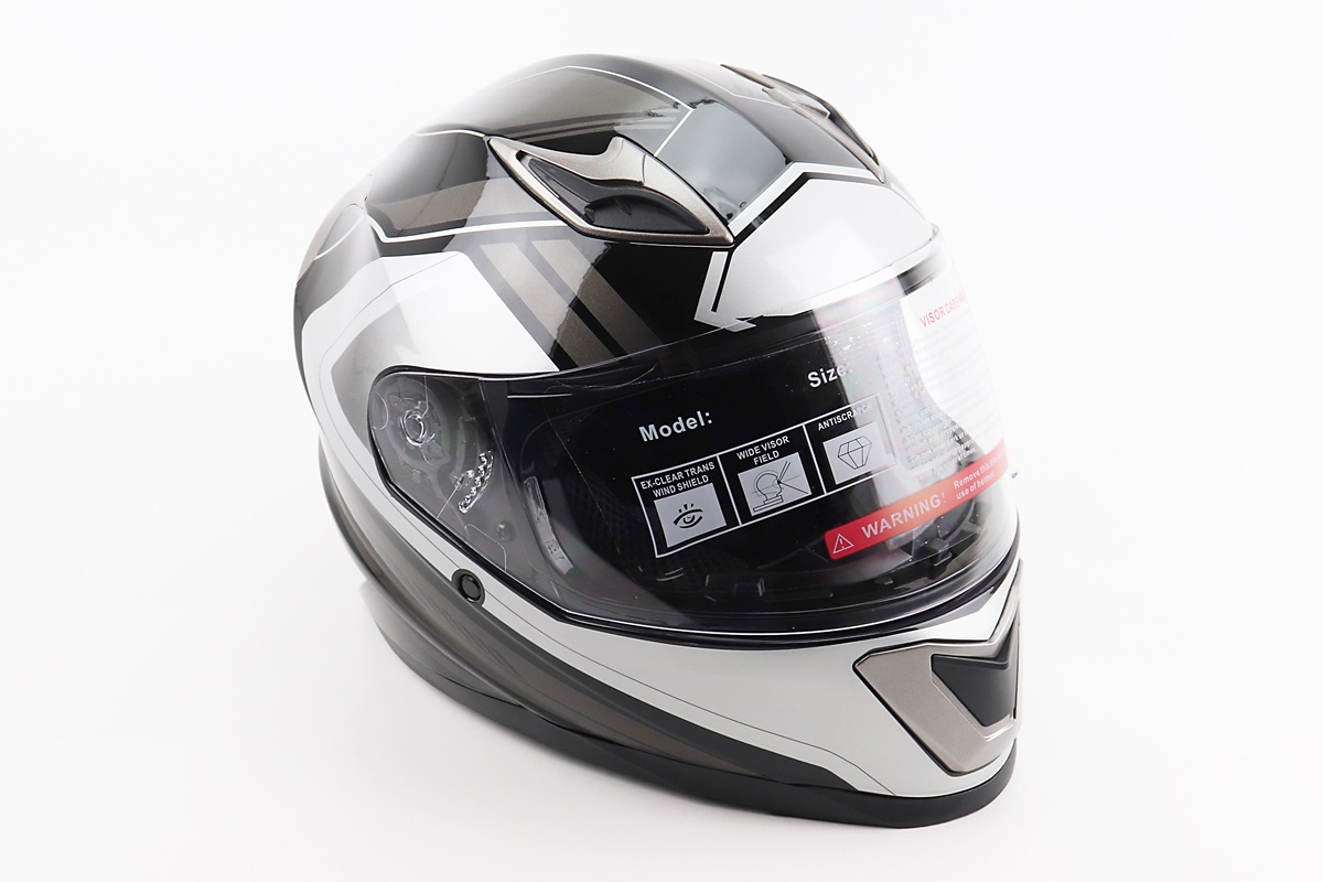 Шлем-интеграл BLD-M62 S (55-56см), ЧЕРНЫЙ/БЕЛО-СЕРЫЙ KS
